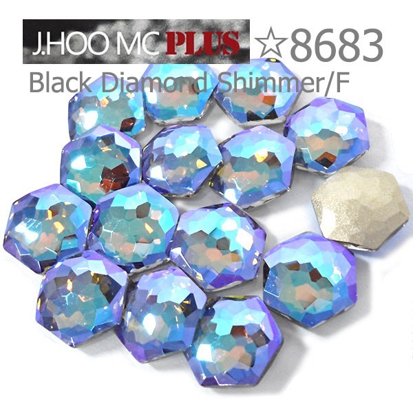 J.HOO Crystal 8683 Hexagon V-Cut Fancy Rhinestones 11.2x10mm Nail Art (4pcs)