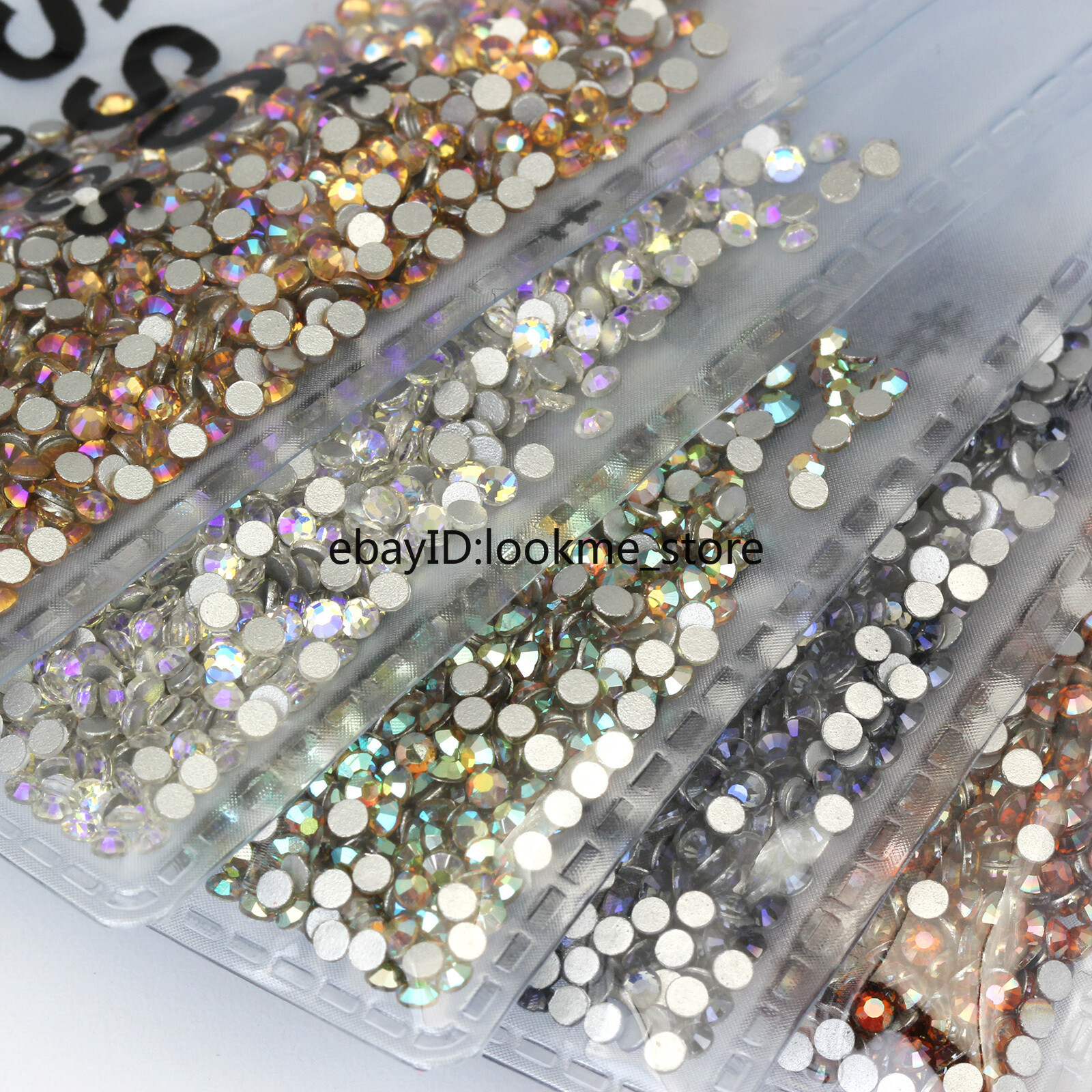1440pcs 2 mm (ss6) Crystal Glass Rhinestones Flatback Gems Nail Art Crafts Decor