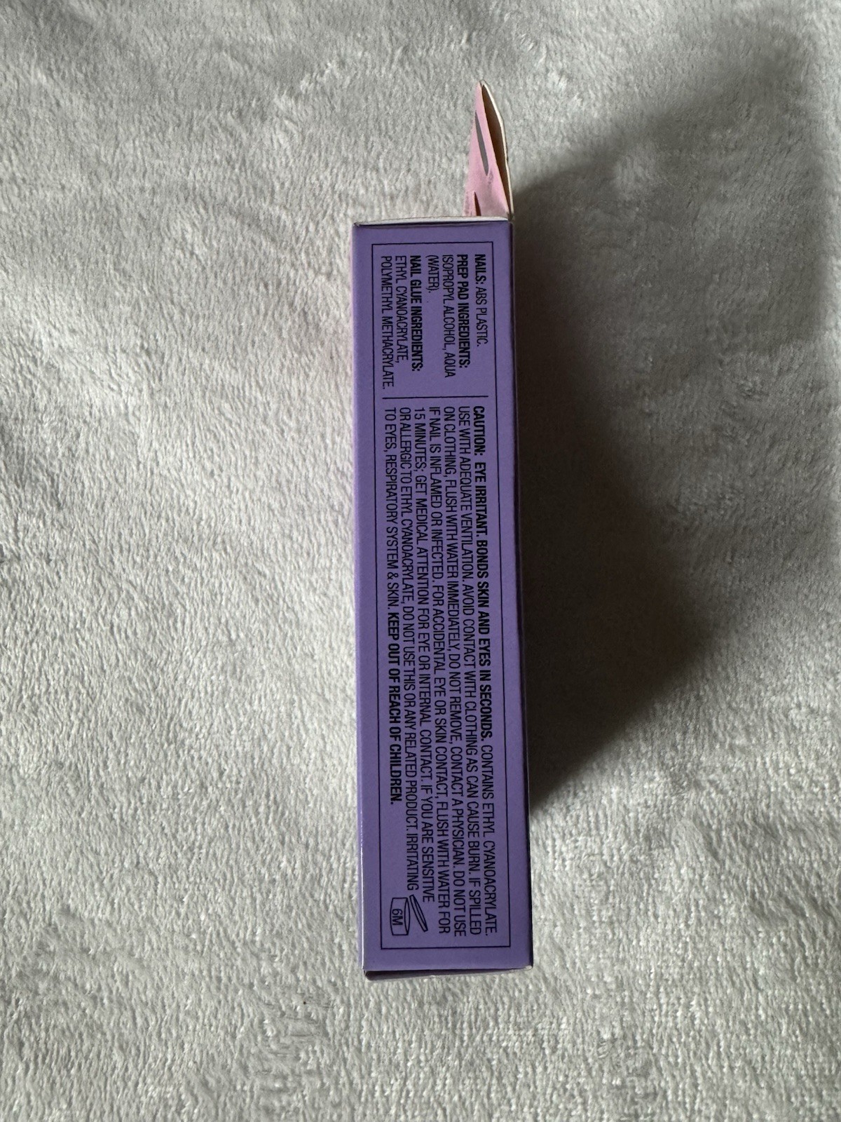 LA Colors Nail Frill Press On Nails True Beauty Coffin Medium Purple Butterfly