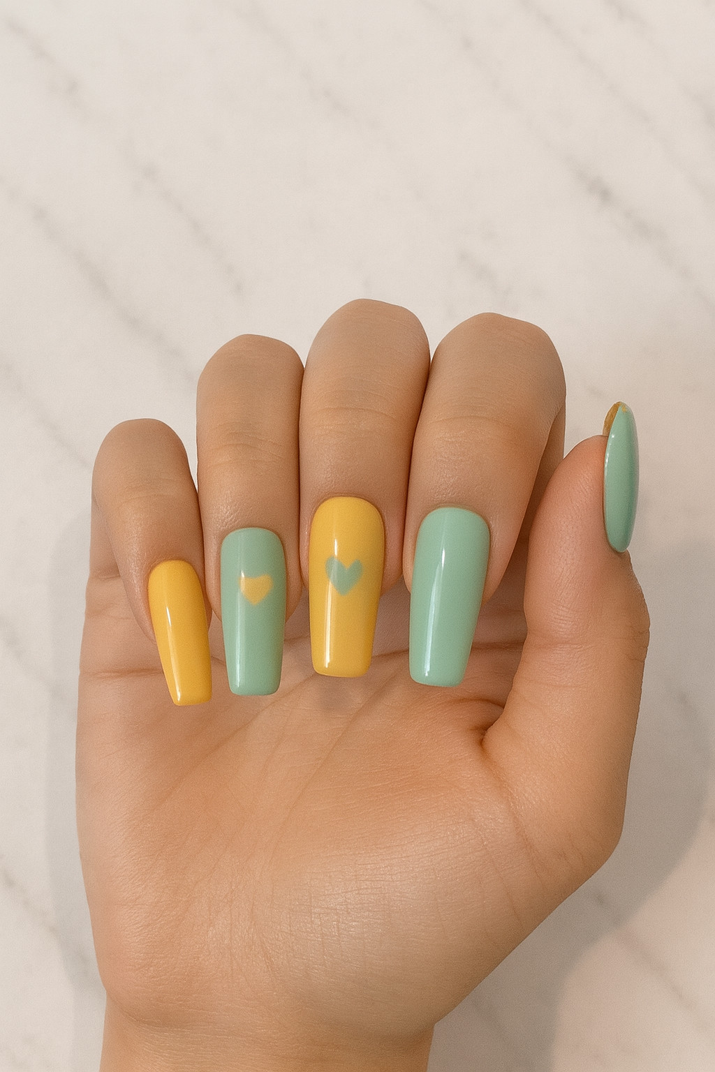GREEN & PURPLE COLLECTION PRESS ON NAILS