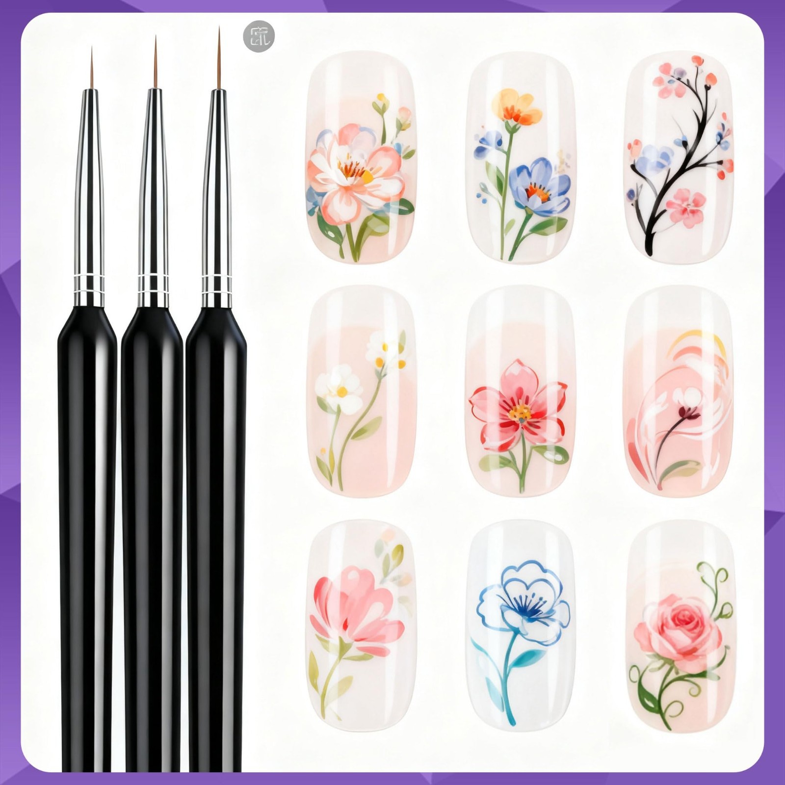 Nail Dotting Tools & Art Brushes Kit, Gel Polish Liner Pens for Nail Design & De
