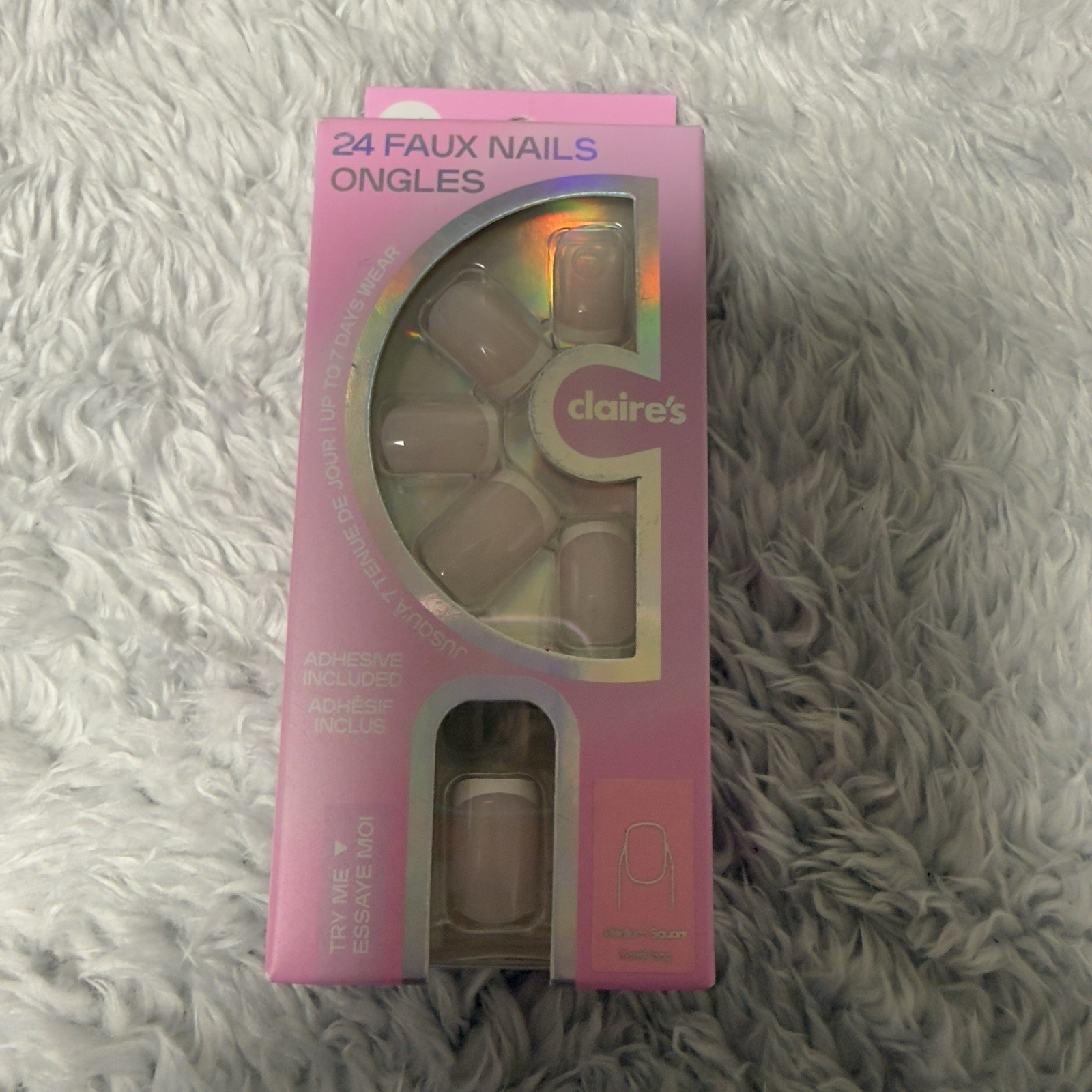 Claire’s Faux Nails 3 Packs 24 Nails per Pack Glue On