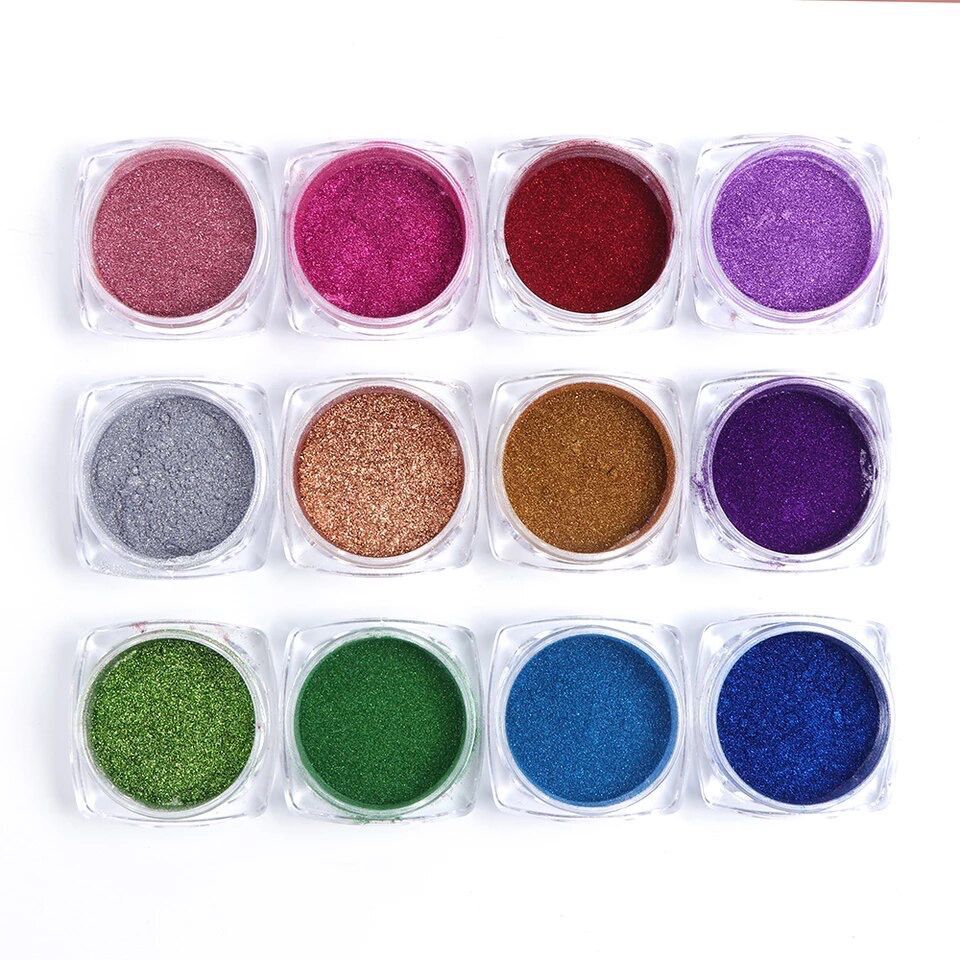 Pearl Nail Powder Shimmer Colour Pigment Eye Shadow Sparkling Crystal Mirror Art