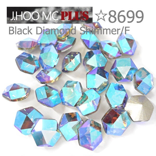 J.HOO Crystal 8699 Kaleidoscope Hexagon V-Cut Fancy 6.9x6mm Nail Art (10pcs)