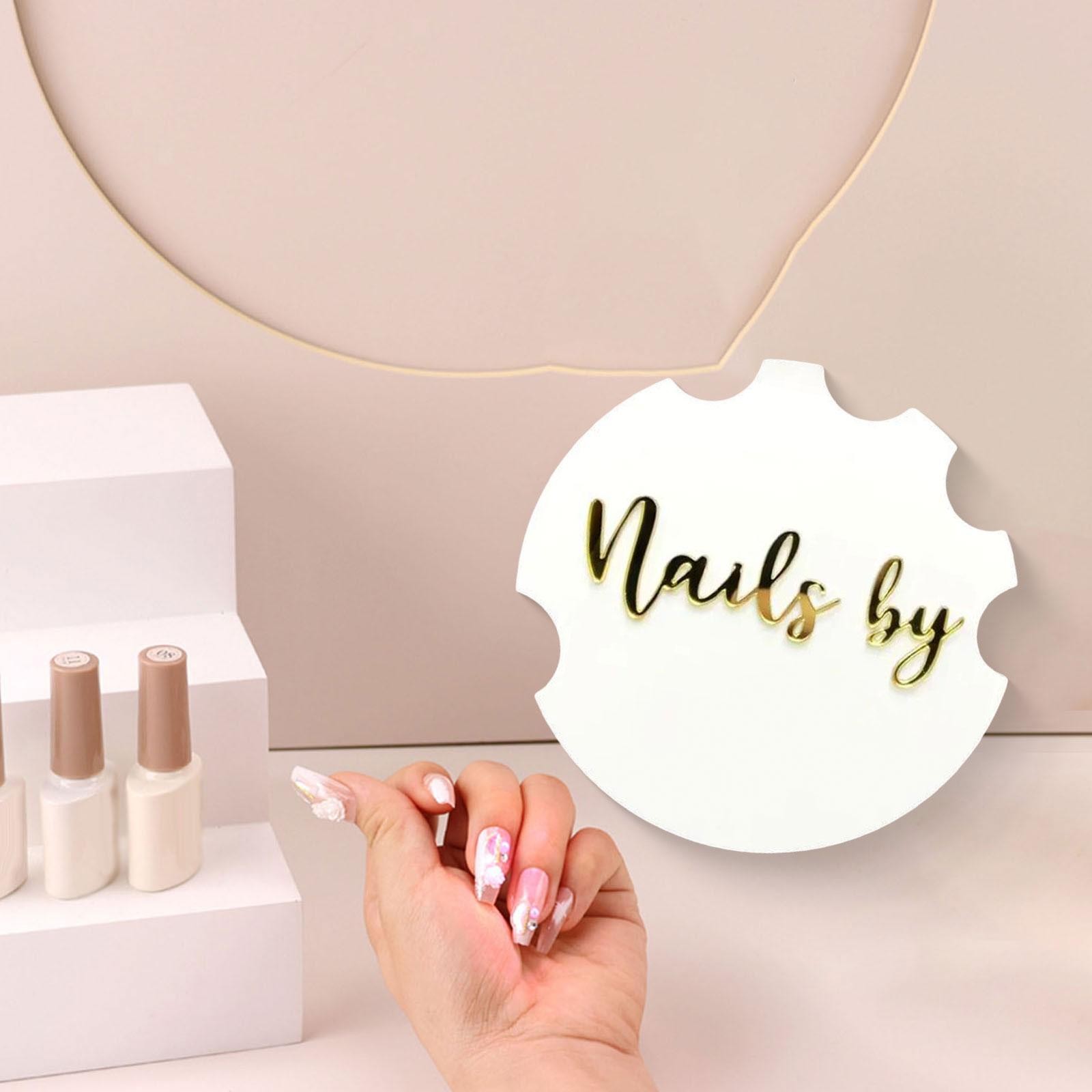 Acrylic Nail Photo Prop Round Shape Nail Tech Props