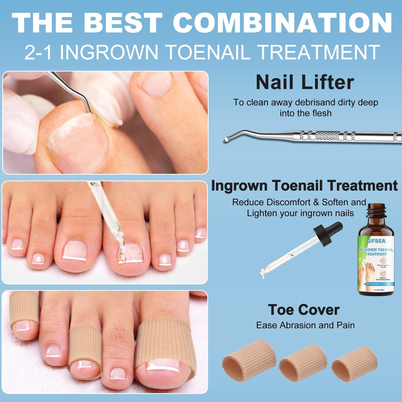 Ingrown Toenail Treatment w/Ingrown Toenail Drops Reliever & Softener,Double …