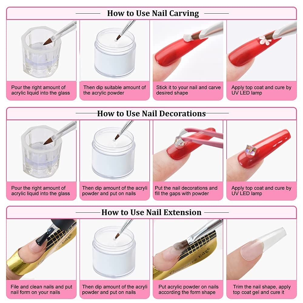 Long-Lasting Clear Acrylic Powder – Effortless Application for Stunning Nails