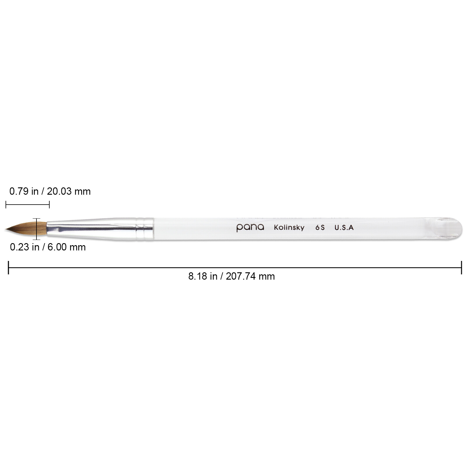 Fuji and Pana Finest 100% Pure Kolinsky Hair Brush from Size # 6 # 8 # 10 # 12