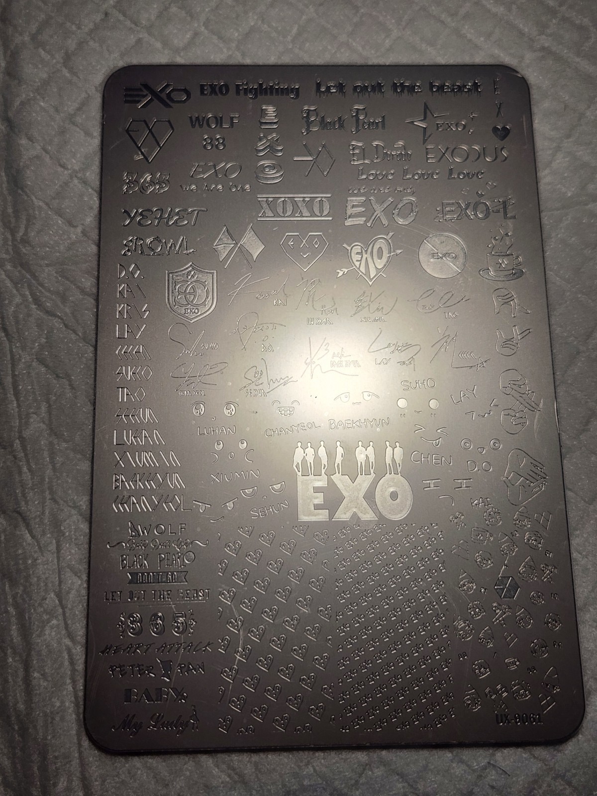 Nail Stamping Plate -K-Pop EXO UX-9061 – New