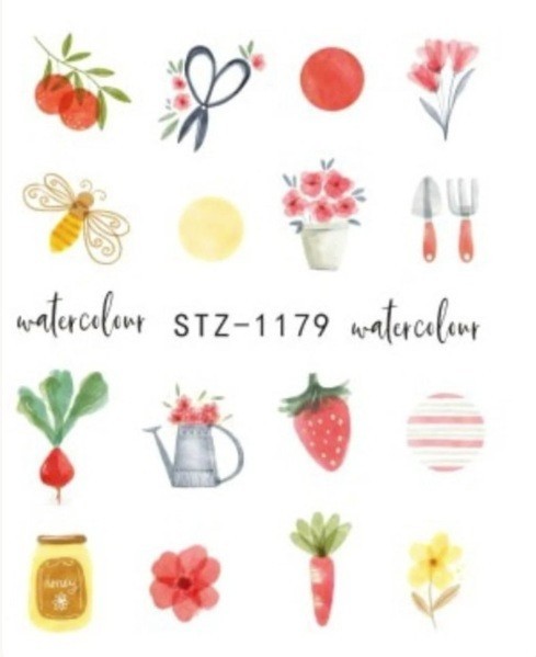 Flower, Floral Nail Art Water Decals DIY Nail (Group 5)