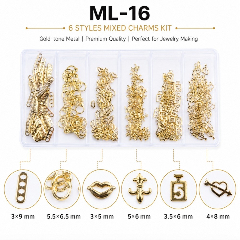 Gold 3D Nail Art Decorations – Ocean Rivets, Shell Rhinestones for Manicure Tips