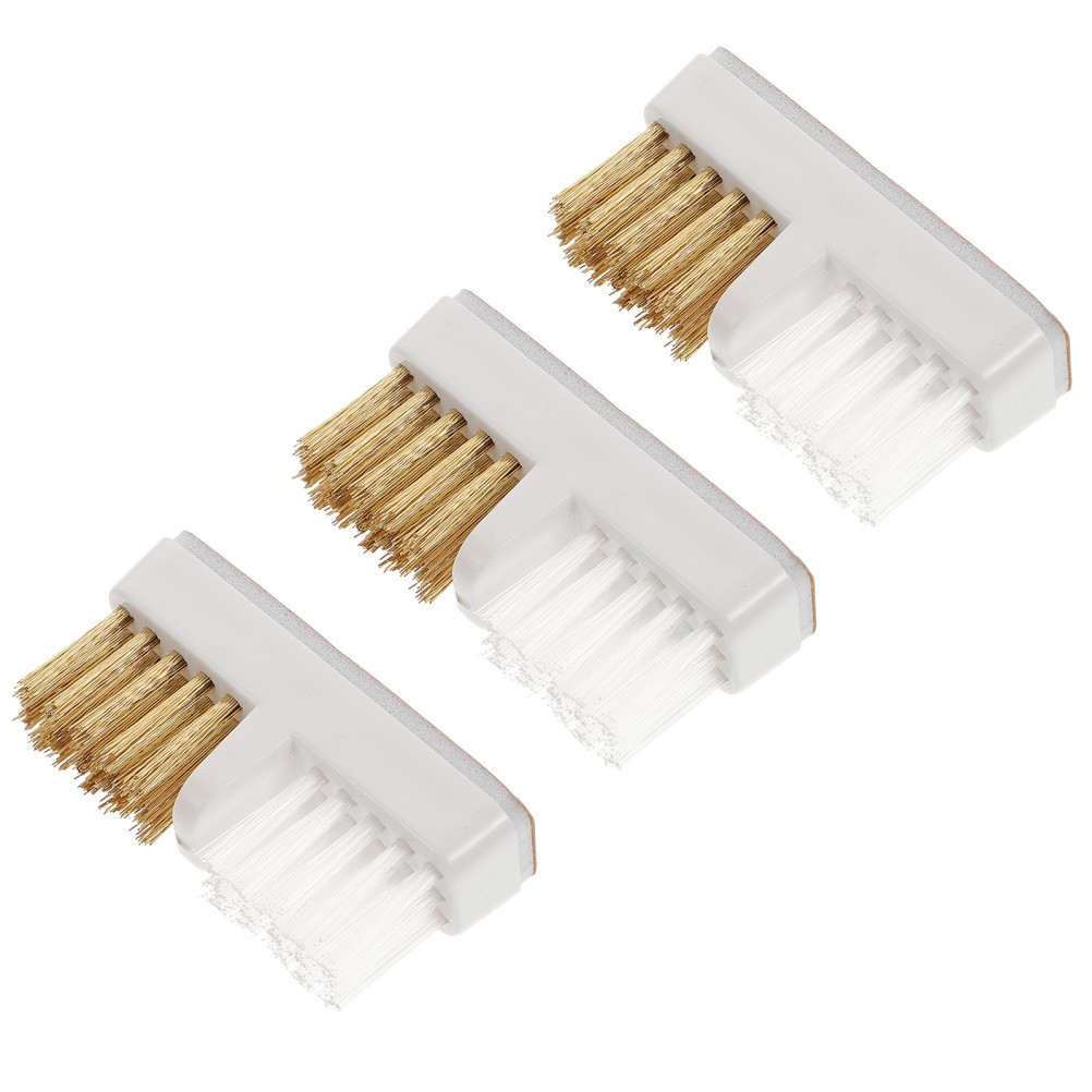 3 PCS Cup-shaped Polishing Brush Double Head Nail Clean Cleaning Tools