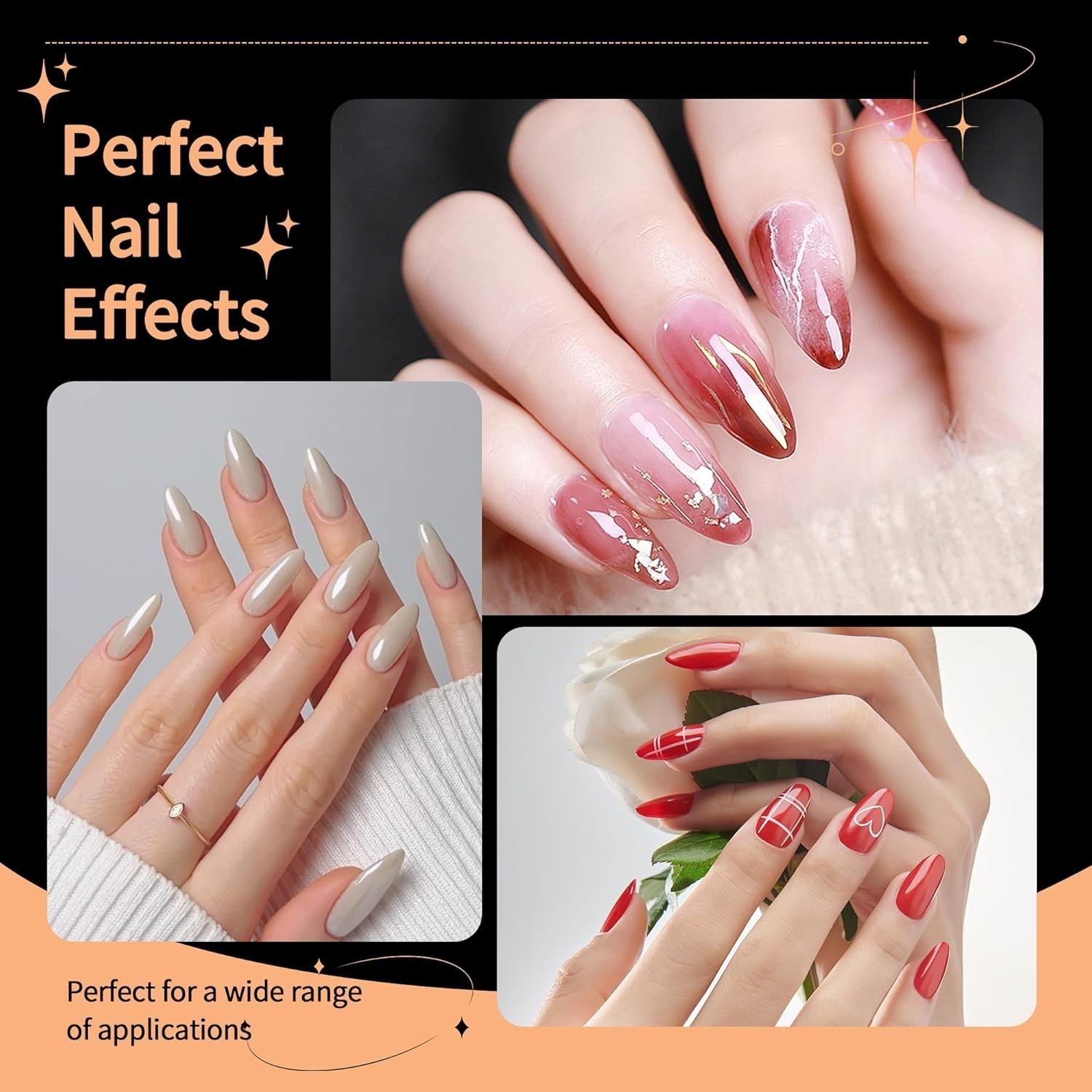 Luxury Clear Almond Nail Tips: 300PCS Soft Gel Press-Ons for Nail Art Lovers