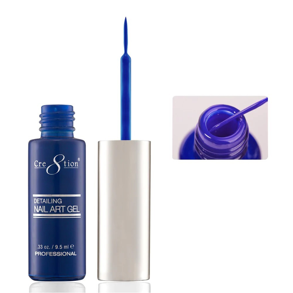 Cre8tion Detailing Nail Art Gel .33 Oz – #18 Electric Blue