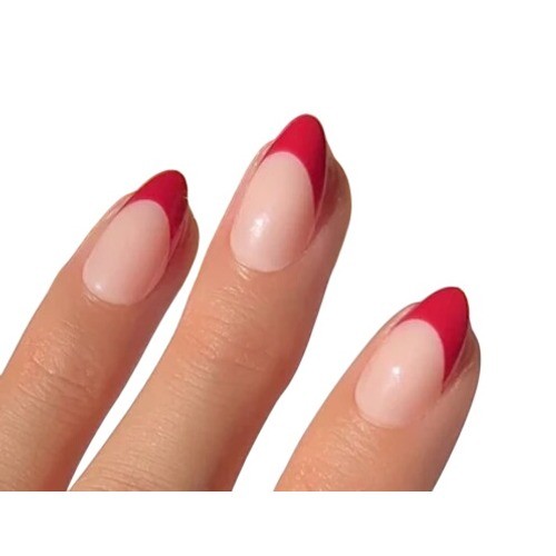 Glamnetic Rose Garden Press-On Nails Short Round Red French Tip- New in Box