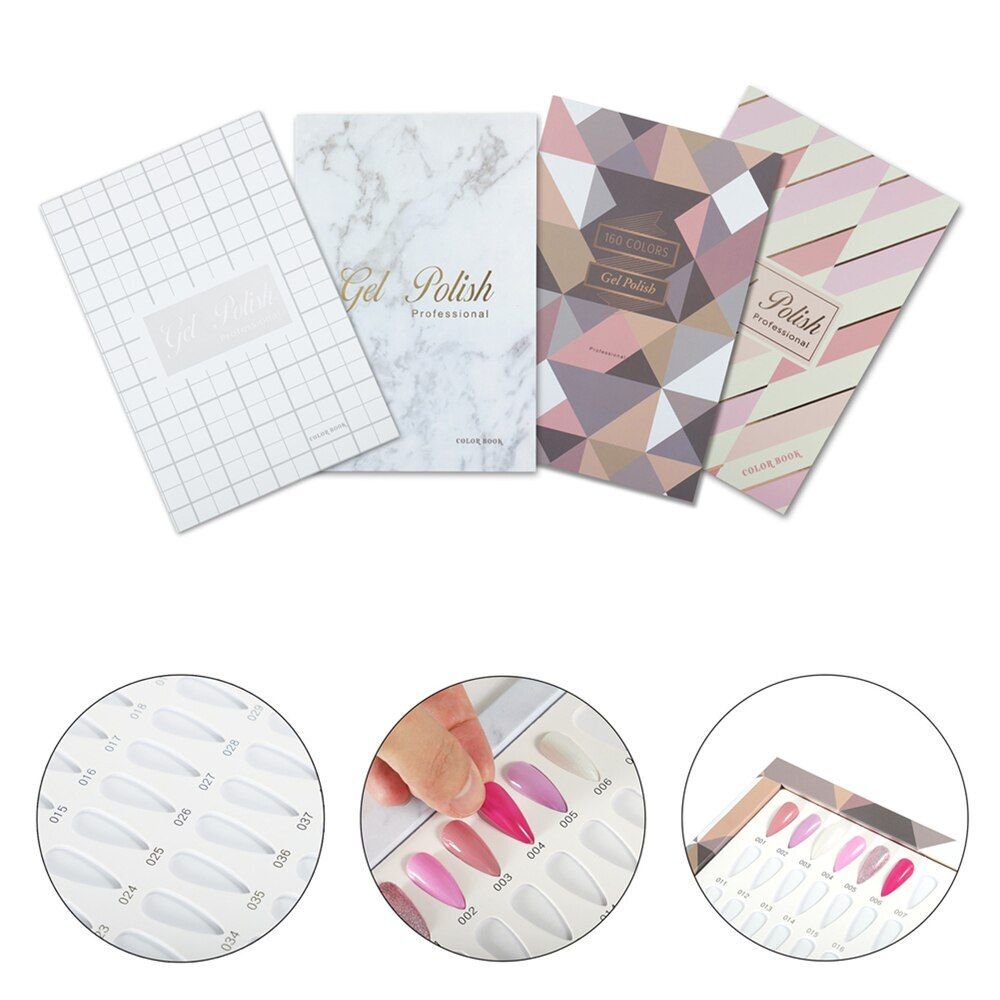 Nail Display Book Tips-Display Color Books Nails Polish Chart Polish Card Boards