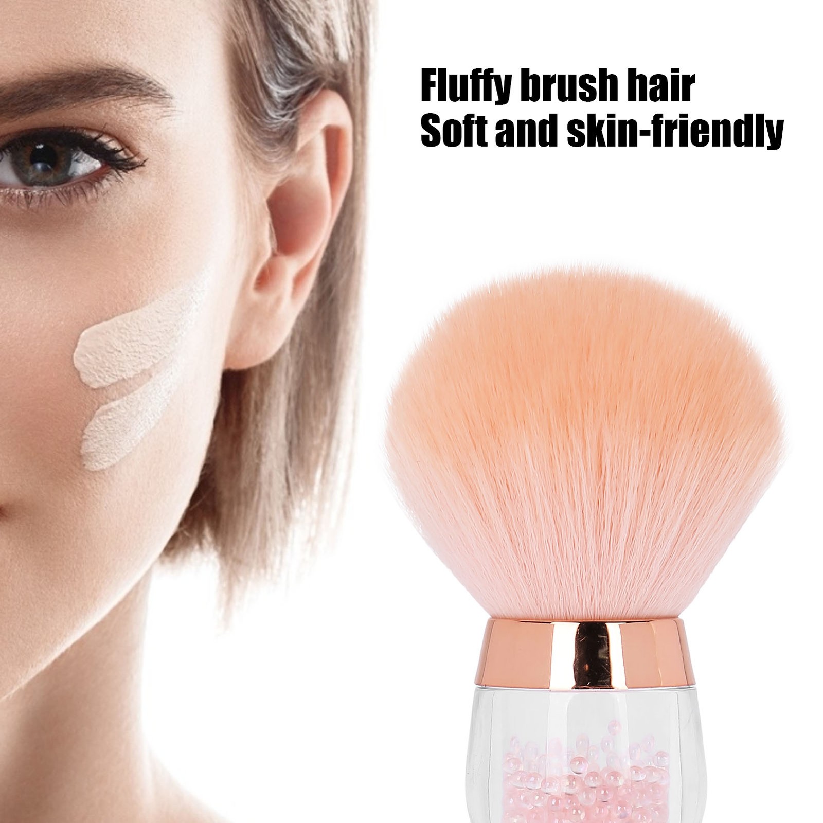 Loose Powder Brush Large Fluffy For Beauty And Makeup Professionals 14.5cm