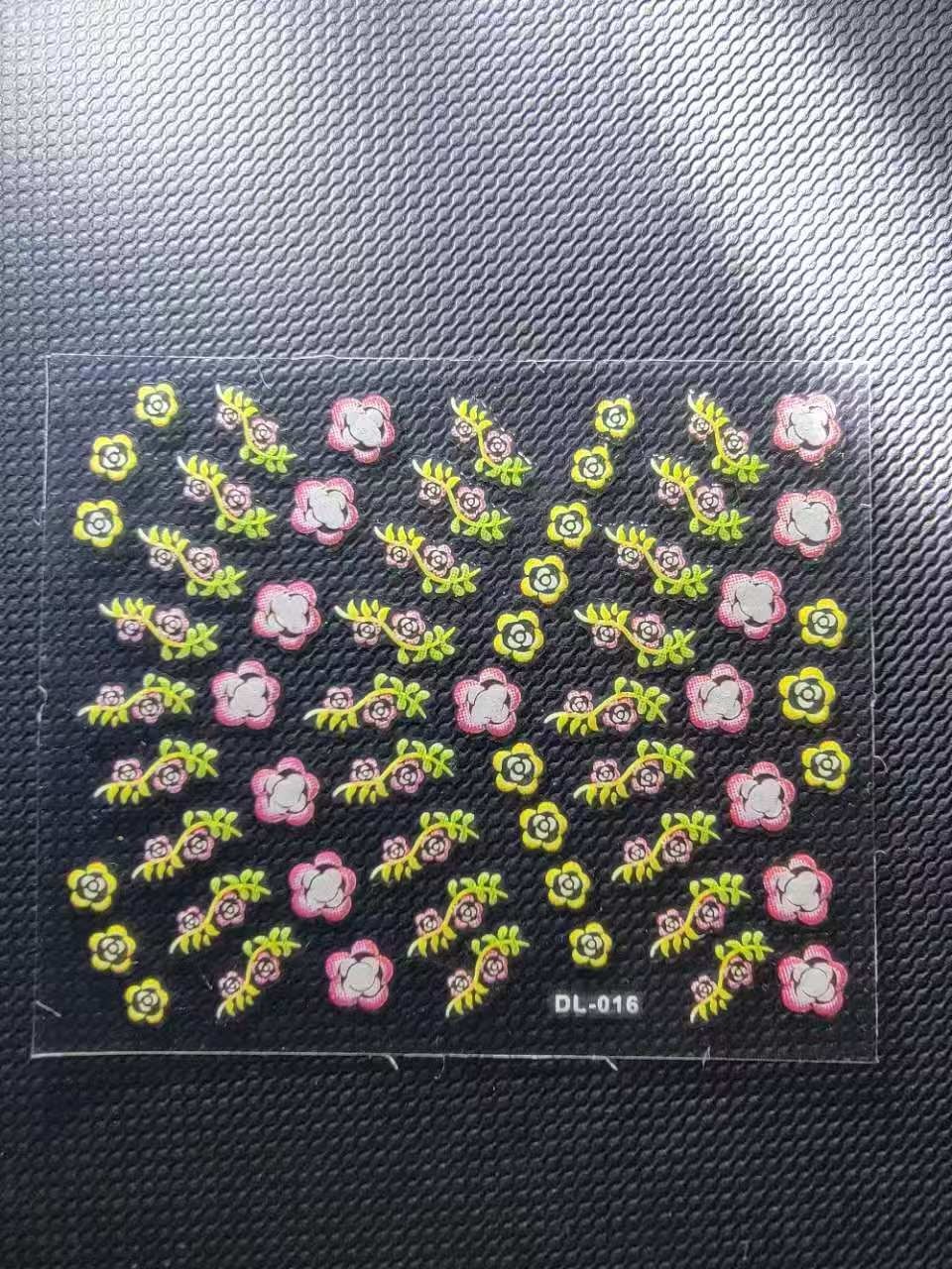 3D Nail Art Stickers Decals Self-Adhesive Flowers Designs DIY Tips Deco