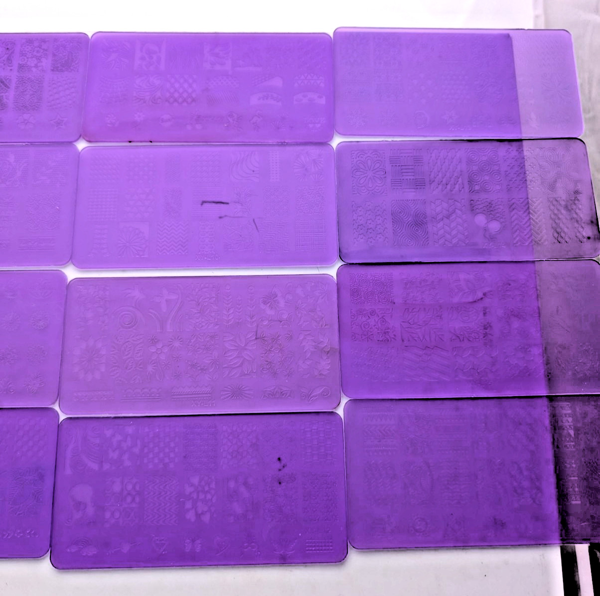 Nail Stamping Plates Lot XY-L01 to XY-L15 Plastic Plates Full Pattern Set