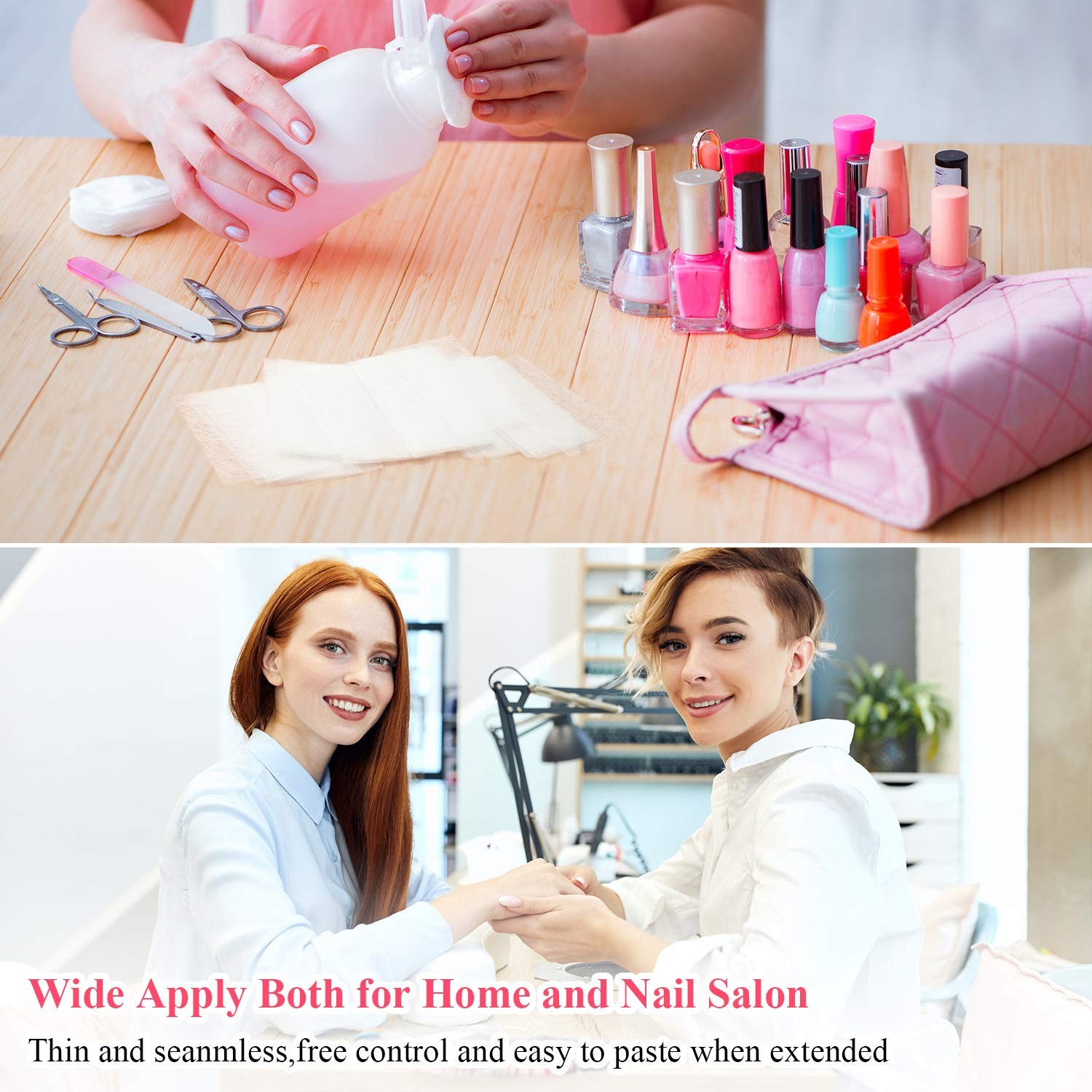 240 Pcs Silk Nail Extension Wrap Fiberglass Nail Wrap for Splits Breaks Repair