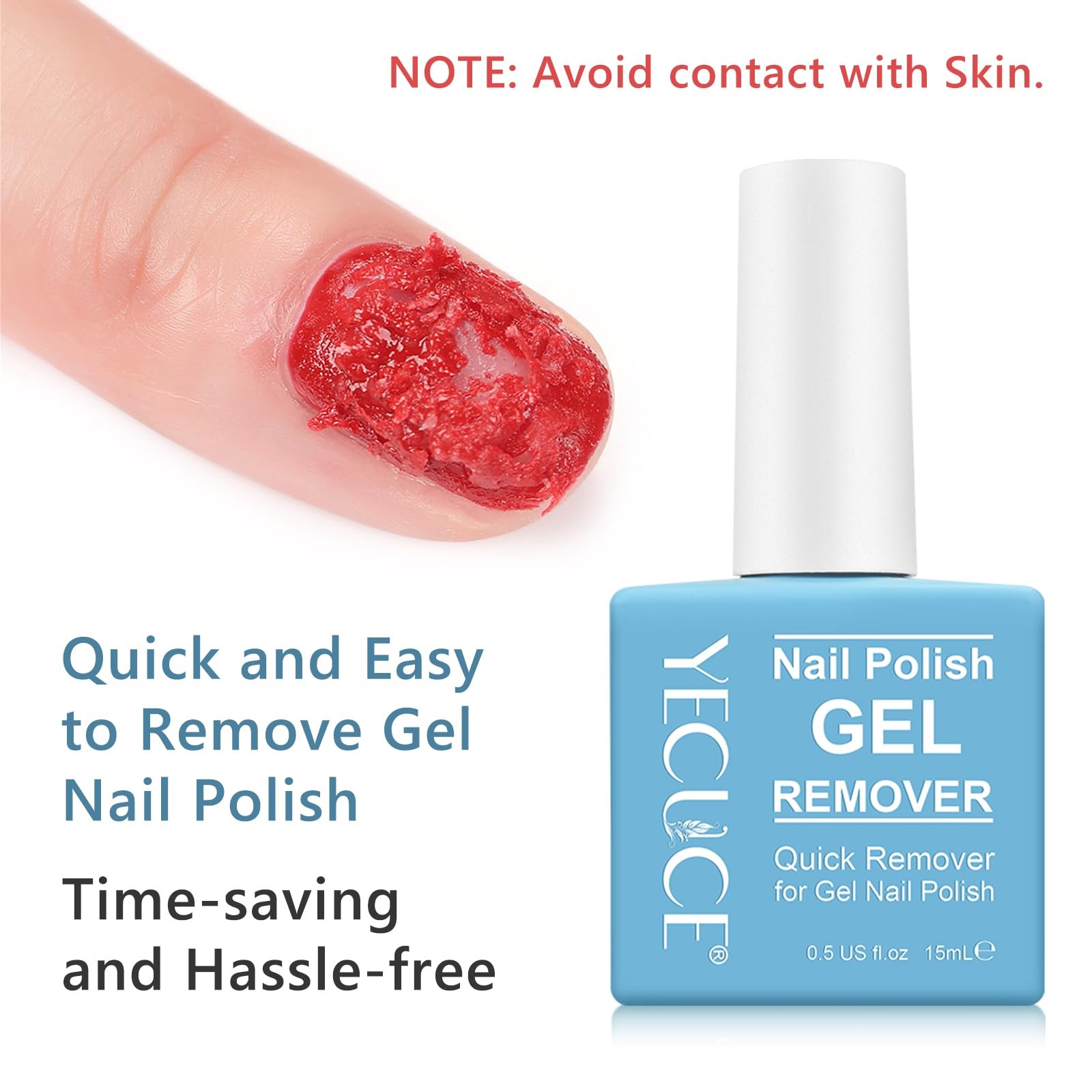Gel Polish Remover for Nails (3pack), Easy & Quick Soak Off Polish…