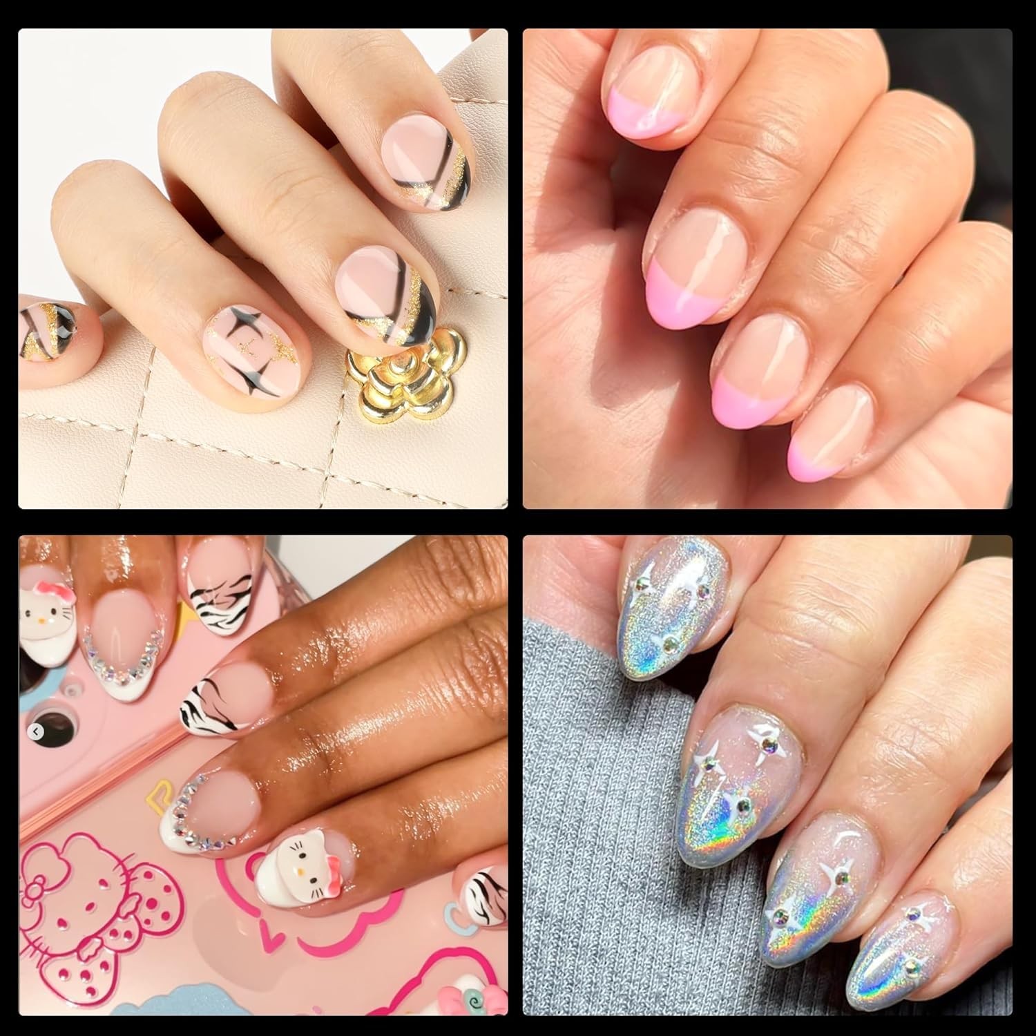 UNA GELLA Round Almond Nail Tips 360pcs