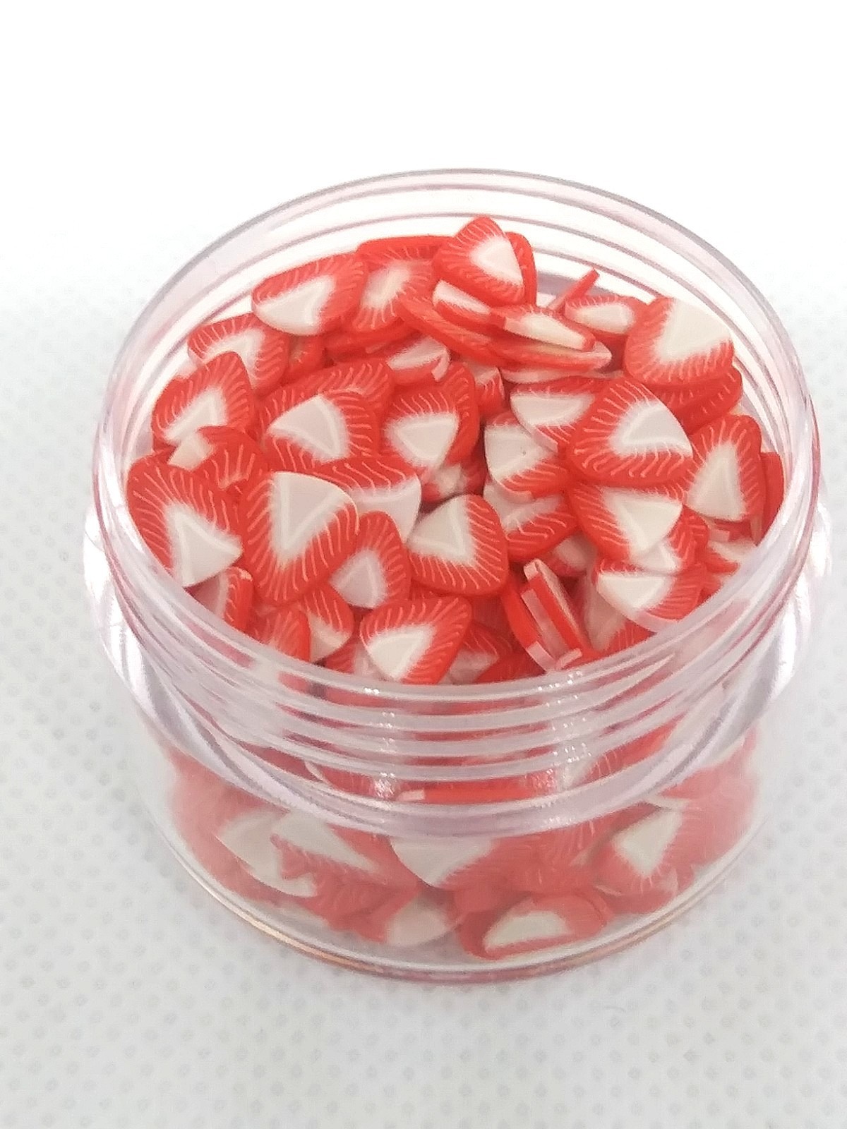 Strawberry Fruit Slices for Lip Gloss, 3D Nail Art, Miniature Polymer Clay (10g)
