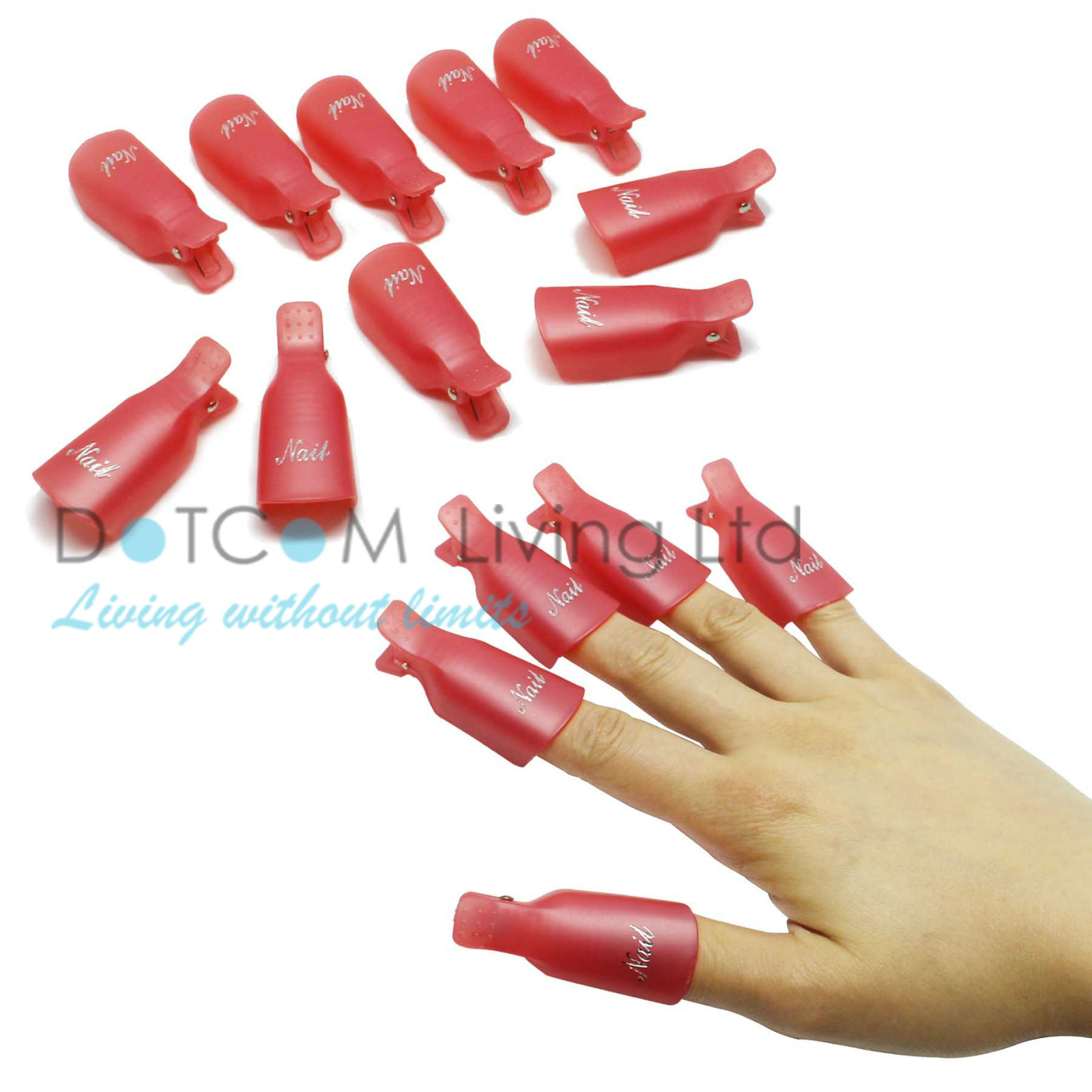 10 Wearable Soaker Wrap Cleaner Clip Cap Gel Polish Remover UV Acrylic Nail Art