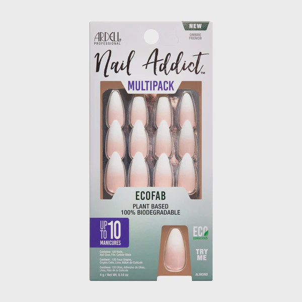 Ardell Press-on Nails Nail Addict EcoFab, 36679 Ombre, French, Multipack