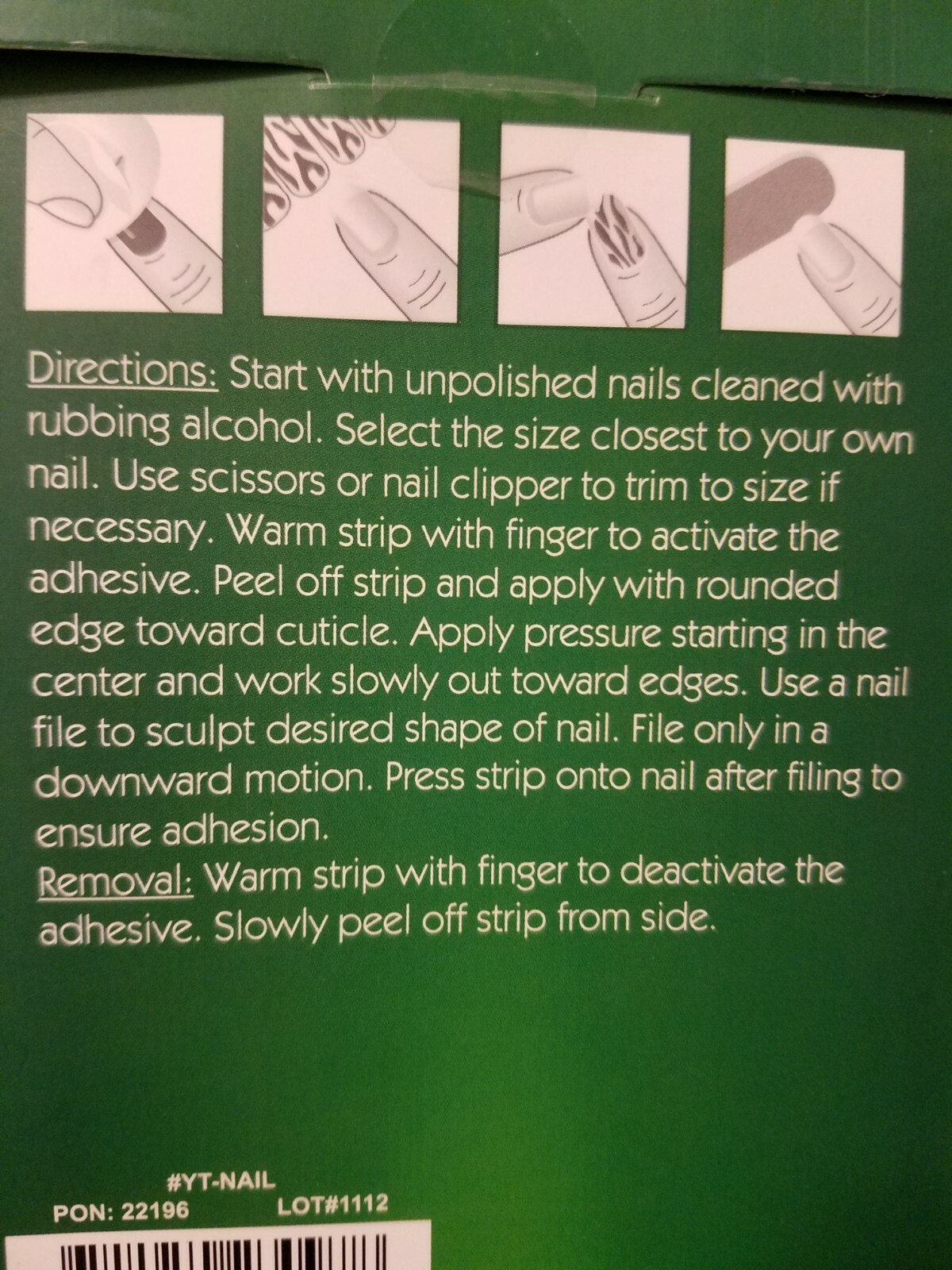 Nails On Holiday Instant Printed Nail Strips – Christmas Trees -Brand New Sealed