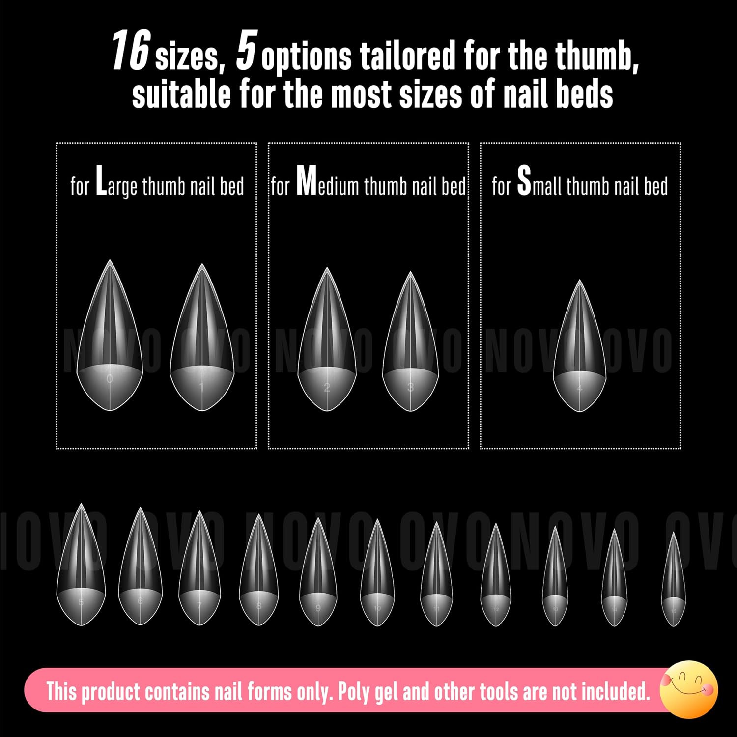 Half Cover Sharp Stiletto Soft Gel Nail Tips, Extra Thick V Shape Shallow Paste