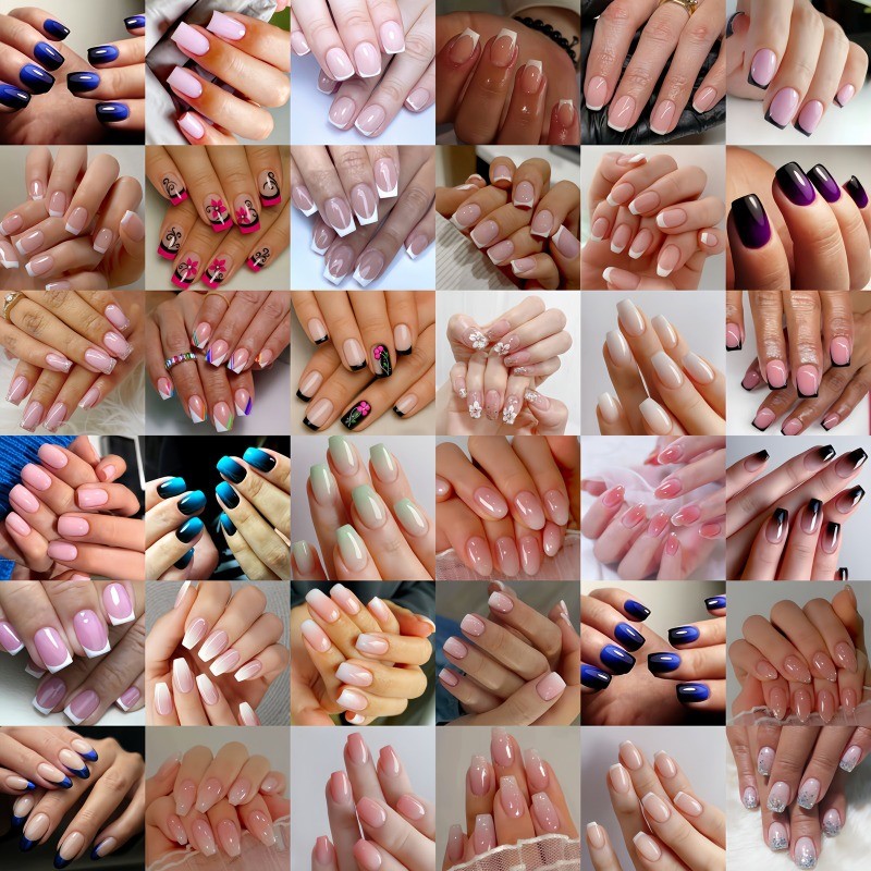 Wholesale 360PCS Press-On Nails Short Medium Easy-Apply Length Almond Square Tip