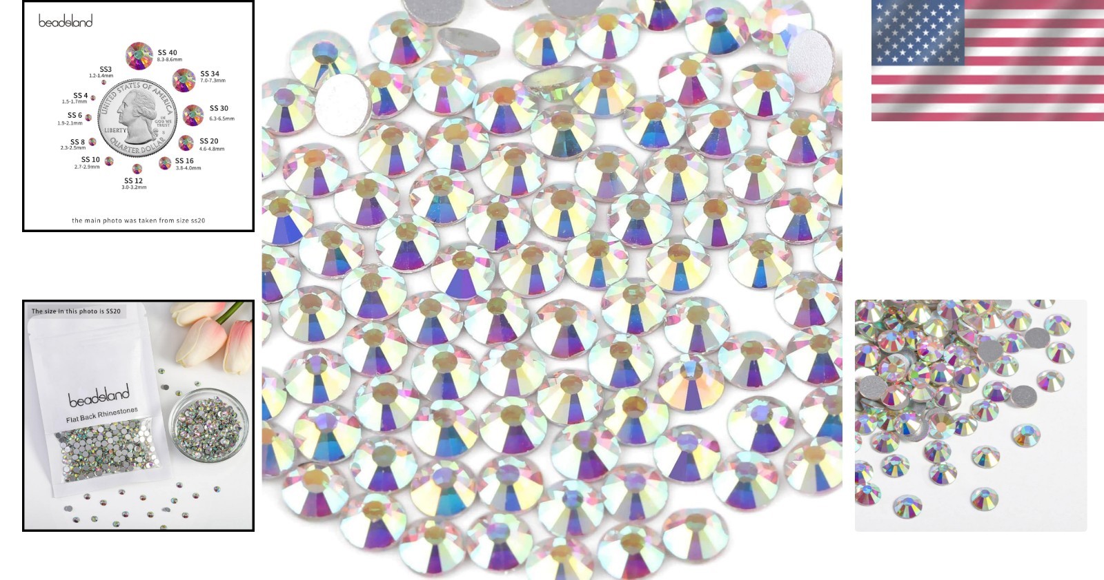 SS20 1440pcs Flat Back Crystal Rhinestones – Perfect for Nail Art & Body Sparkle