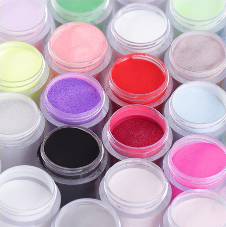 24 Colors Acrylic Nail Powder Set 3D Art Dust UV Gel Manicure Decoration