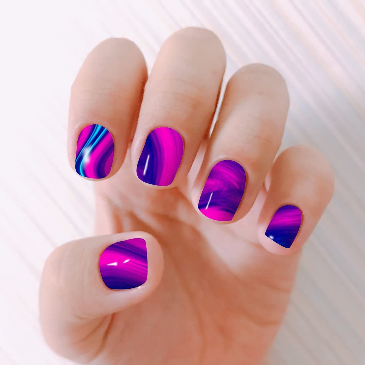 12 Sheets Blooming Gradient Nail Polish Strips For Women KIT4 Colorful Ombre