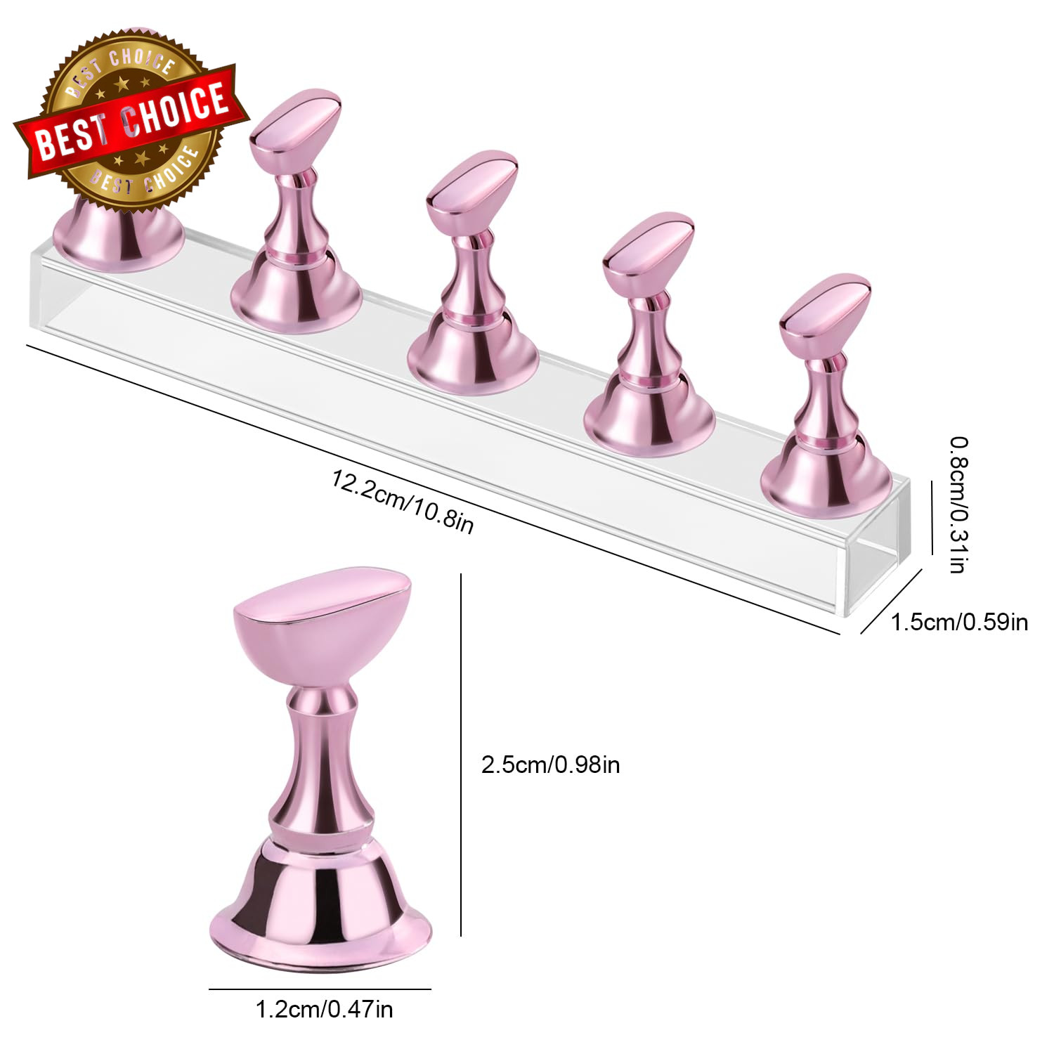 Nail Stand Acrylic Nail Art Display Stand Practice Nail Holder for Painting Nail