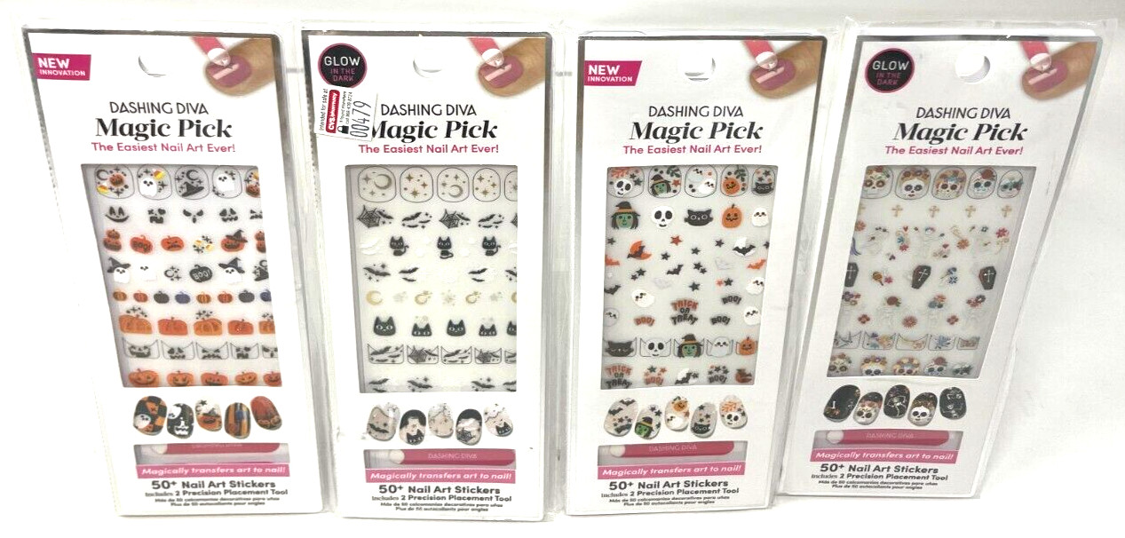 Dashing Diva Magic Pick Nail Art Stickers Sealed Halloween YOU CHOOSE YOUR STYLE
