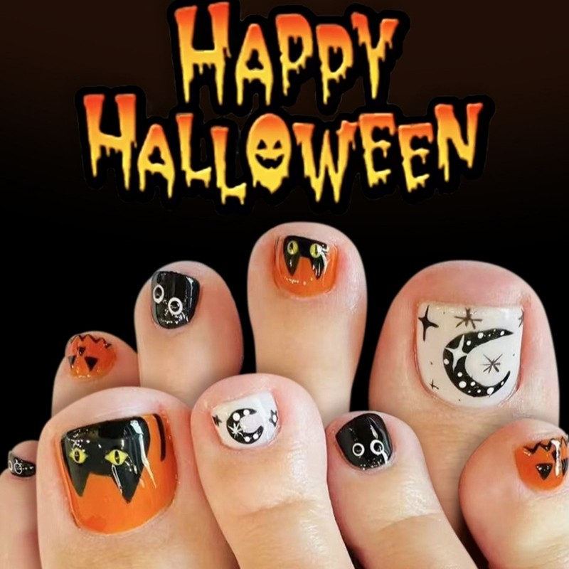 Pack Of 48 Long Wear Fake Nail Stickers Autumns Floral Theme No Damage To Nail