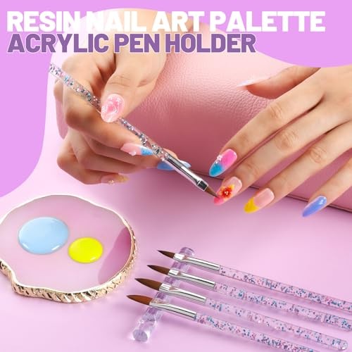 Nail Art Tools Set, 23 Pcs Nail Art Brushes, 5 Pcs Nail Dotting Tool, 2 Set