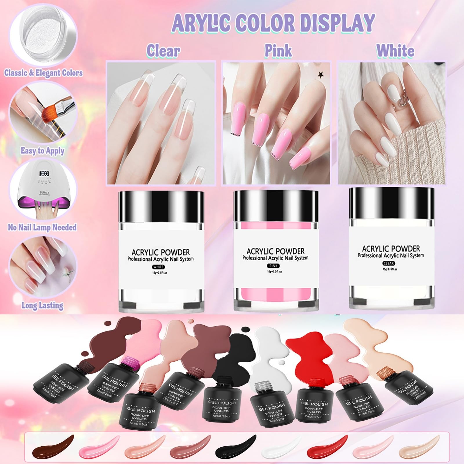 Professional Acrylic Nail Kit for Beginners with Everything Complete Nail Kit…