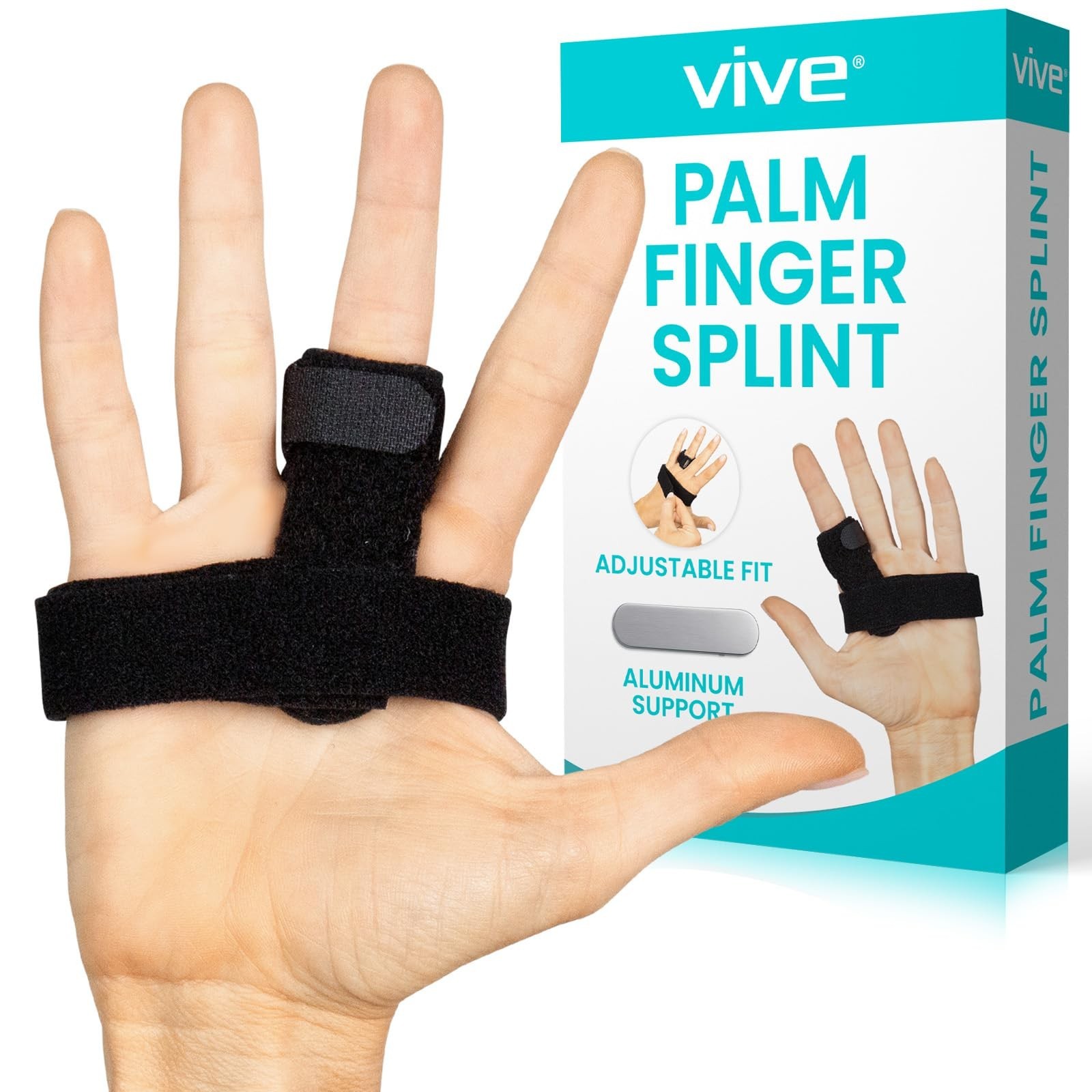 Vive Trigger Finger Splint Brace – Middle, Pinky, Pointer, Ring and Thumb Sup…