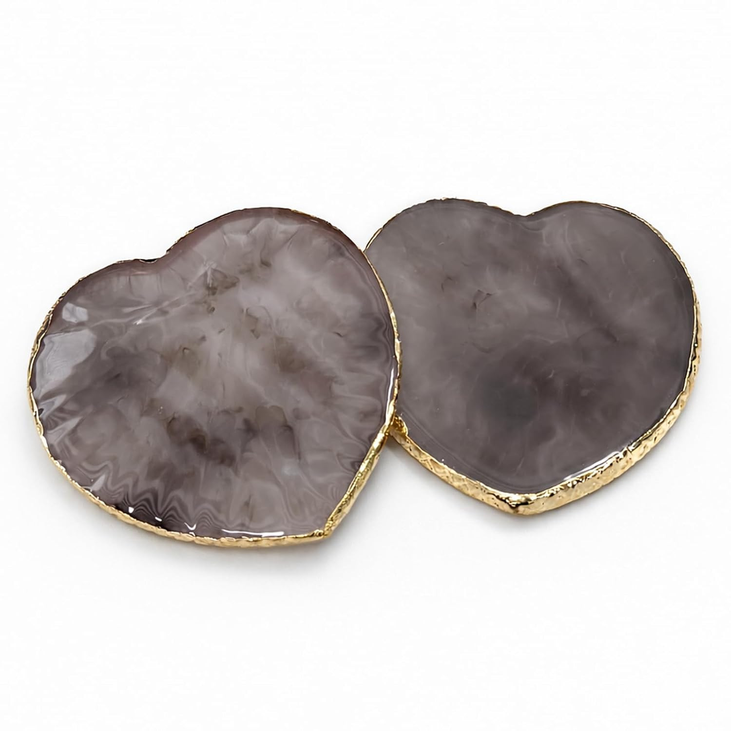2 PCS Heart-Shaped Resin Nail Art Mixing Palette – Nail Polish Mixing Plate & Na
