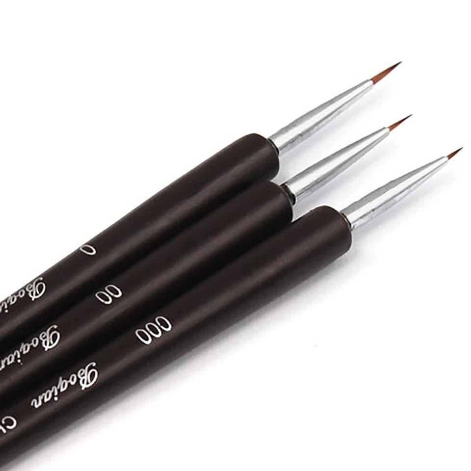 3Pcs Set NEW Nail Art Liner Brush Ultra-thin Line Drawing Pen Manicure Tool Tips