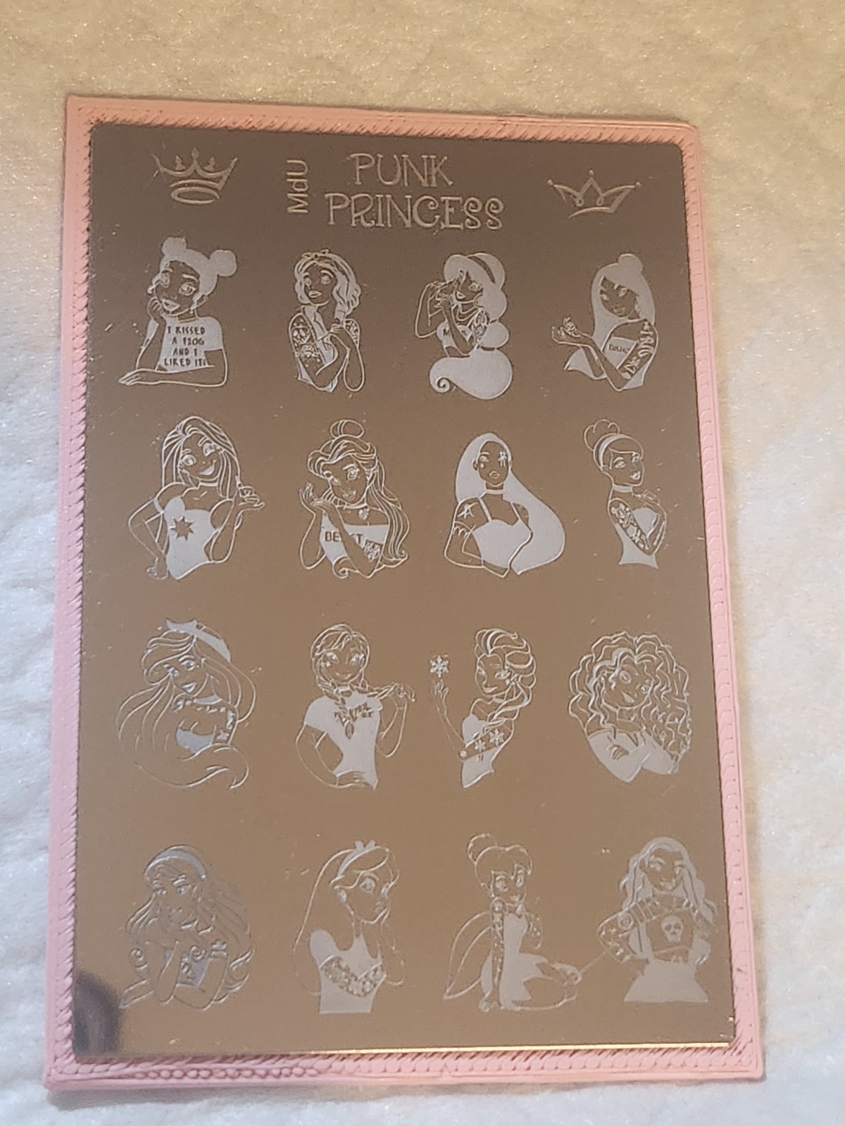 Mundo de Unas Disney Princess in Punk Aesthetic Nail Stamping Plate
