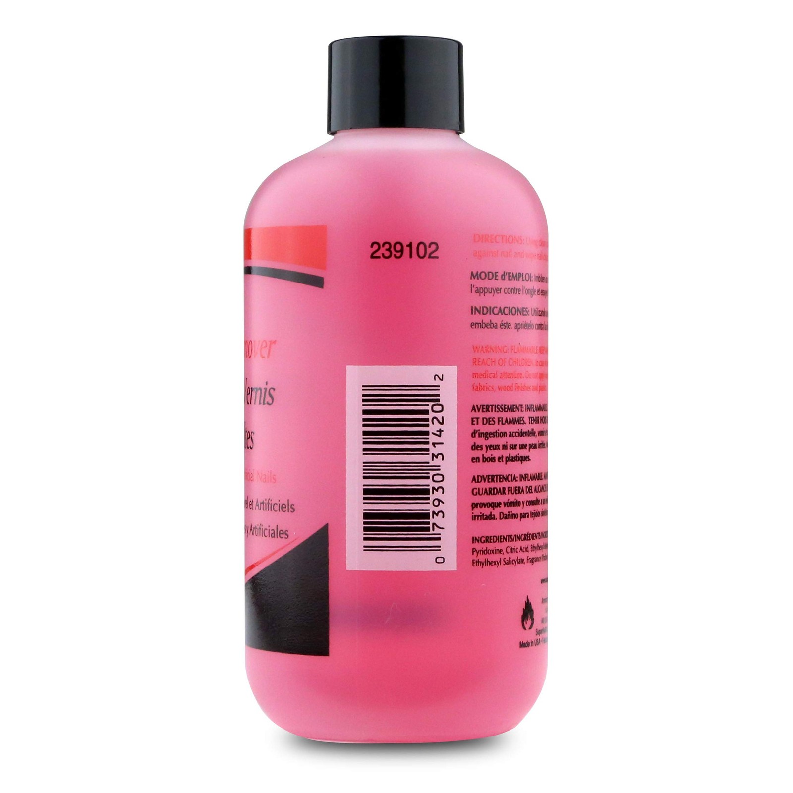Super Nail Non-Abrasive Polish Remover 8 oz 8 Fl Oz (Pack of 1)