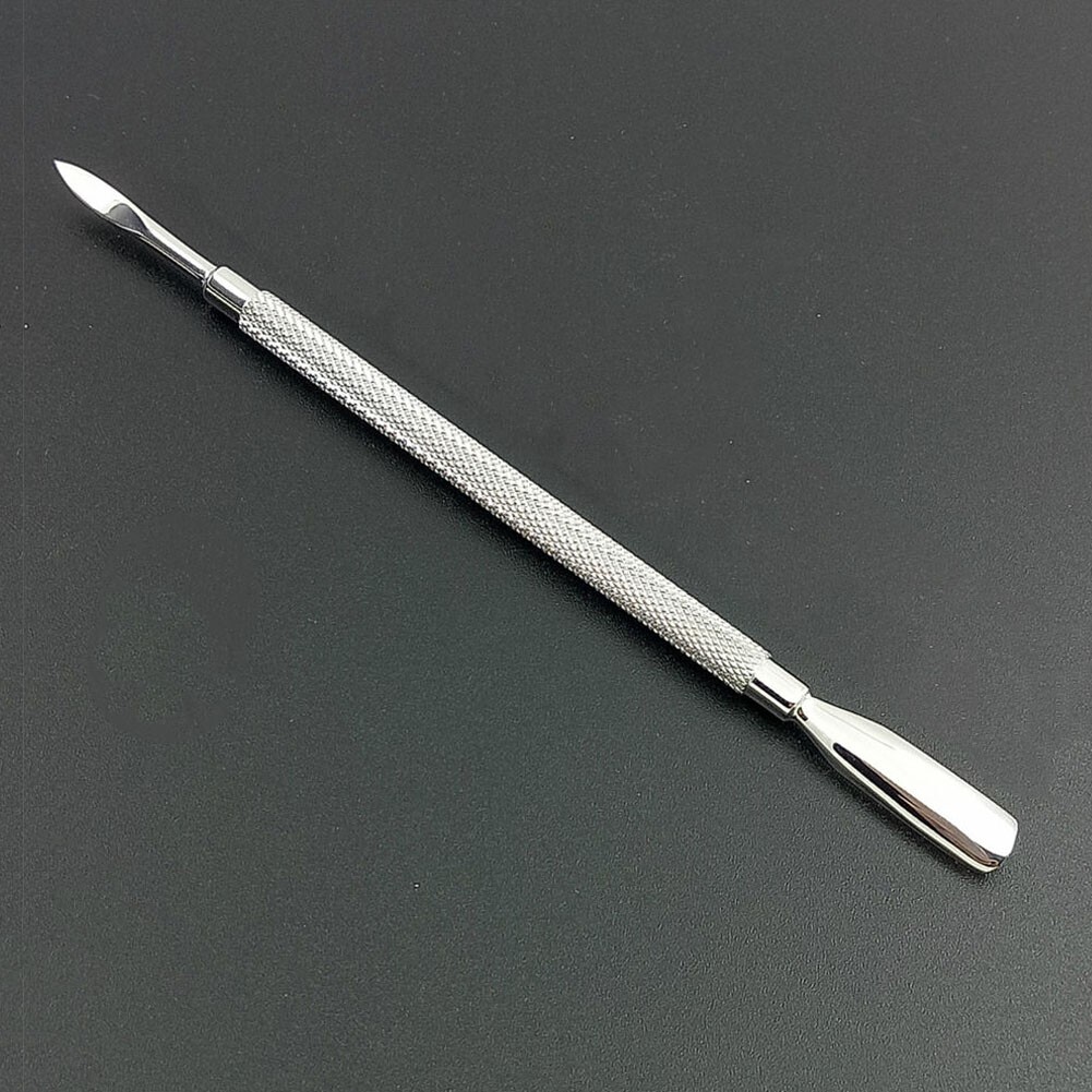 Nail Art Cuticle Pusher Spoon Remover Manicure Pedicure Tool L Stainless Steel