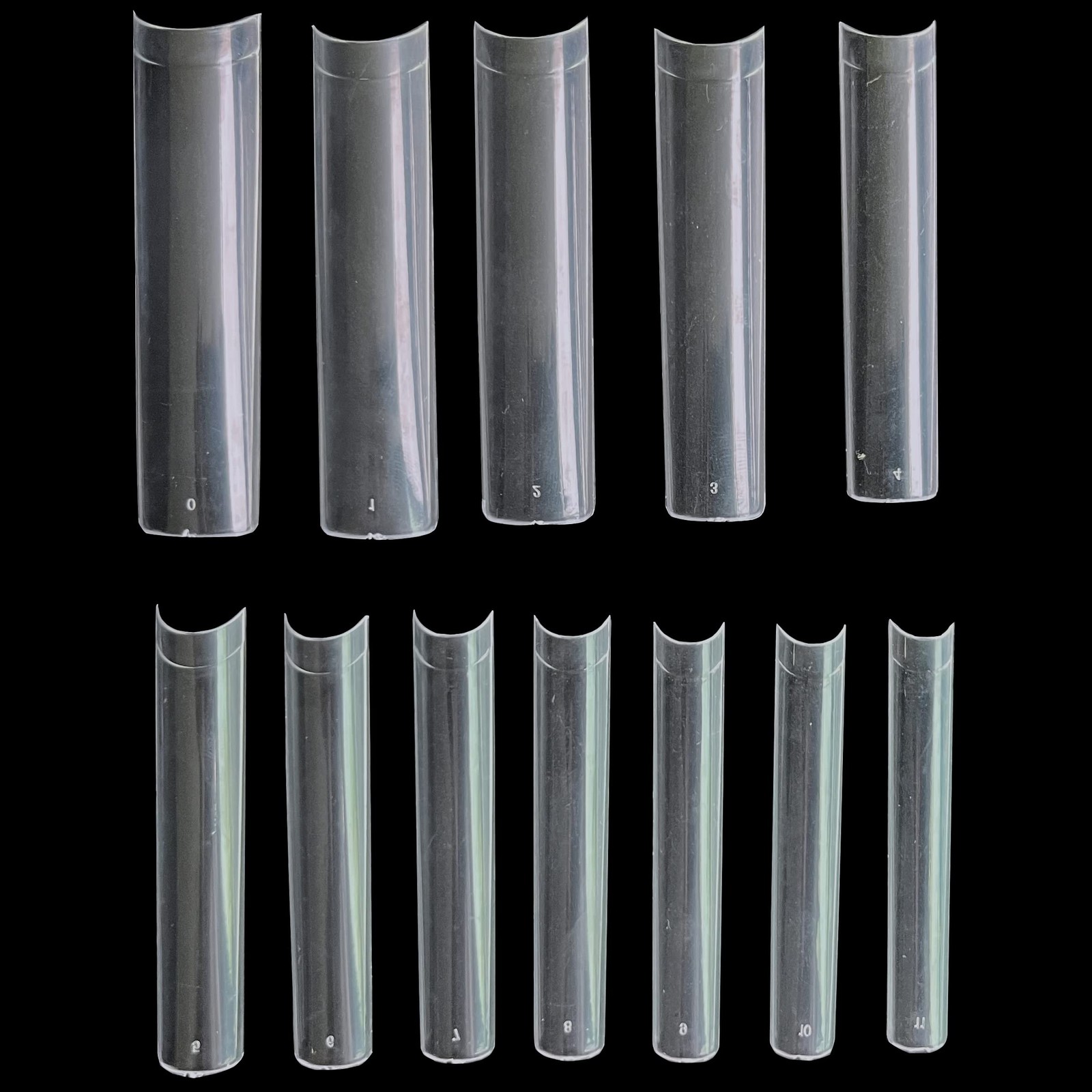 600pcs XXXL Clear Square Nail Tips Extra Long 3XL Half Cover Straight Square …
