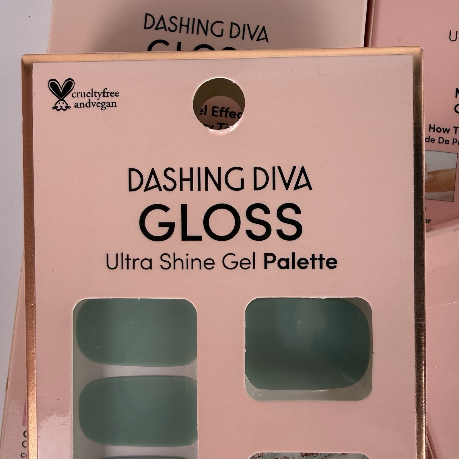 Dashing Diva Gloss Ultra Shine Gel Palette 32 Nail Strips Marbled Blue Lot of 5