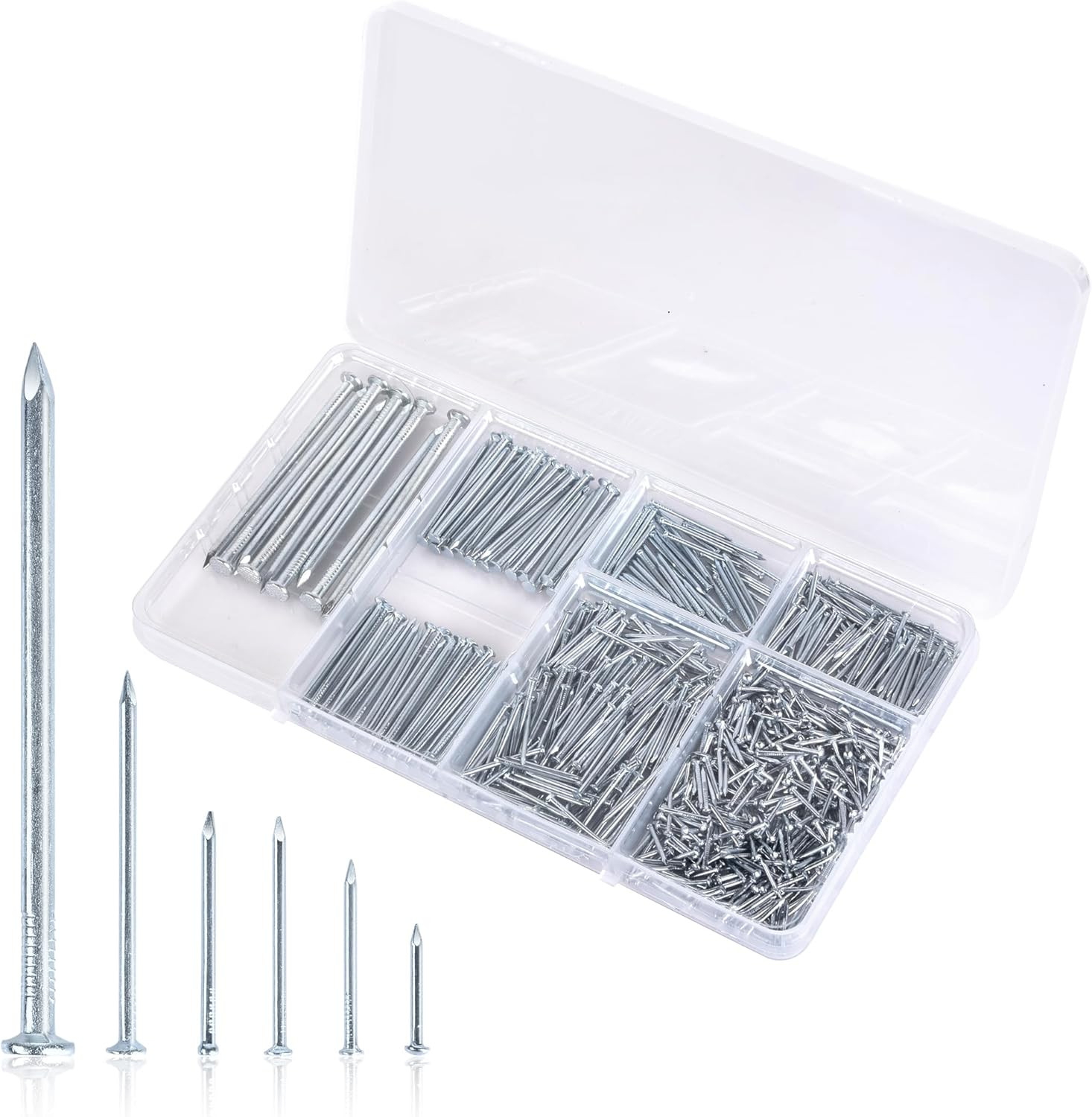 Nail for Hanging Pictures Assortment Kit – 750Pcs Small Nails, Finishing Nails,