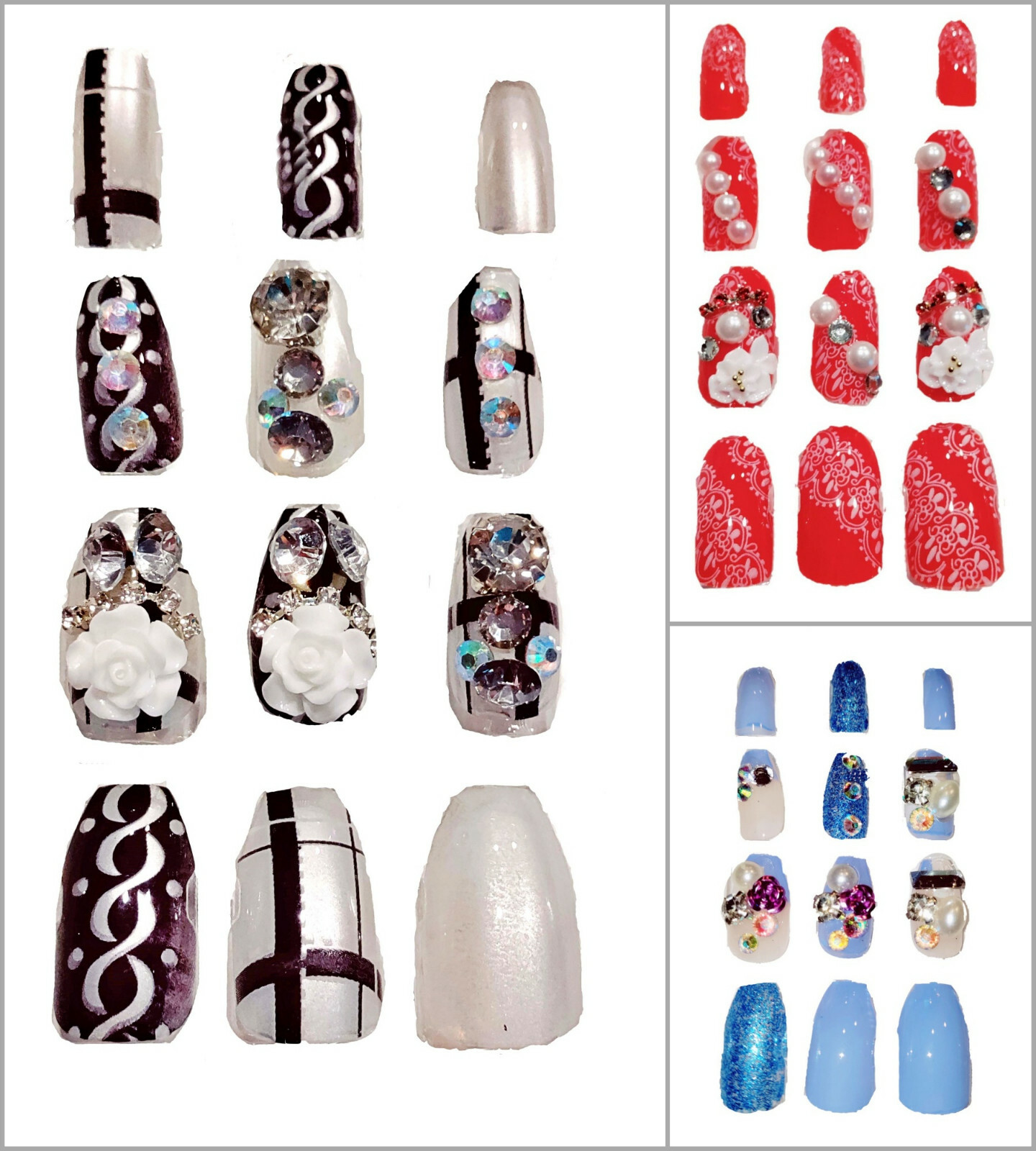 Short Bling Press On Nails – Short Fake Nails